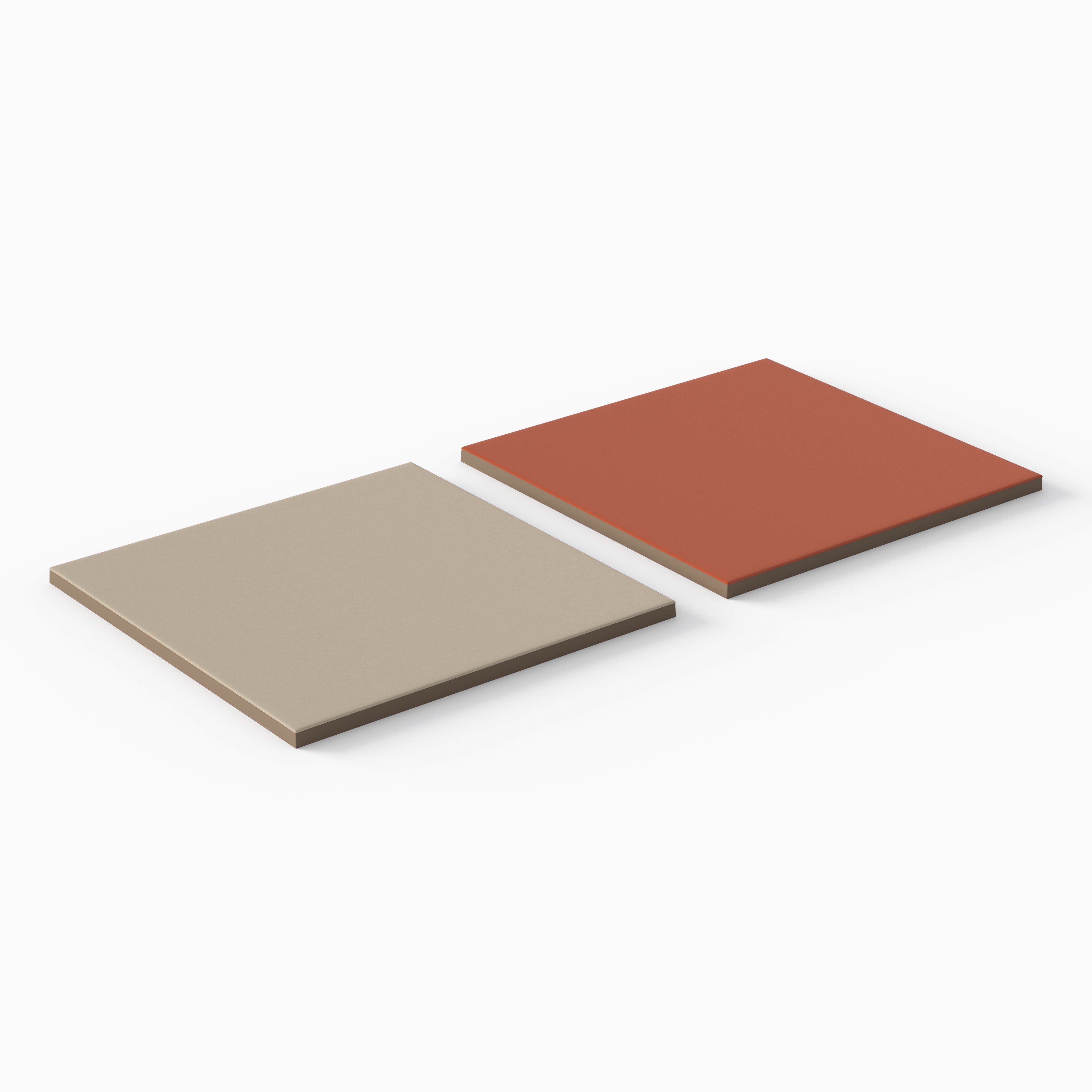 Merrick 8 x 8 Checkerboard Matte Porcelain Tile in Grunge Greige and Indie Rust