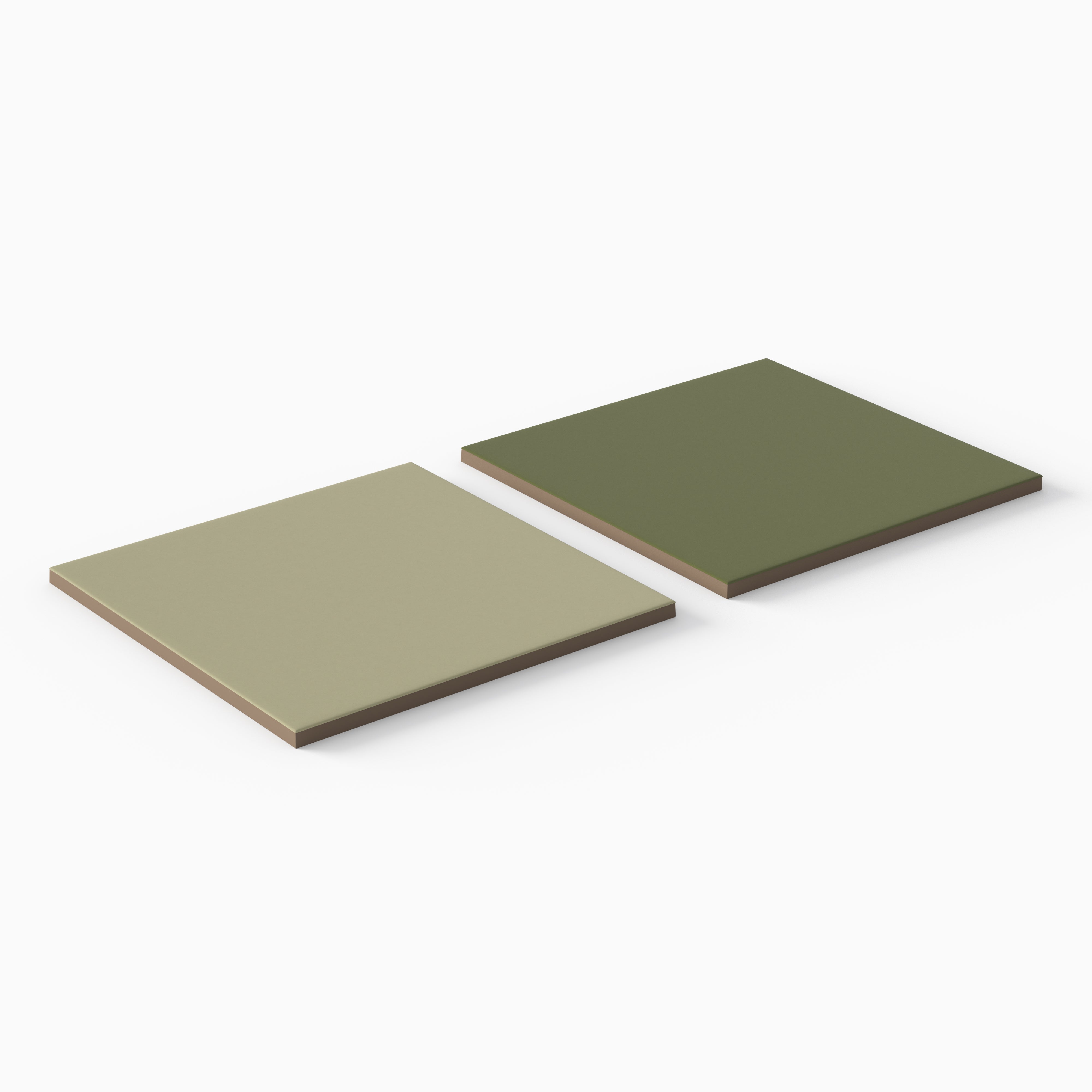 Merrick 8 x 8 Checkerboard Matte Porcelain Tile in Lounge Light Green and Folk Green