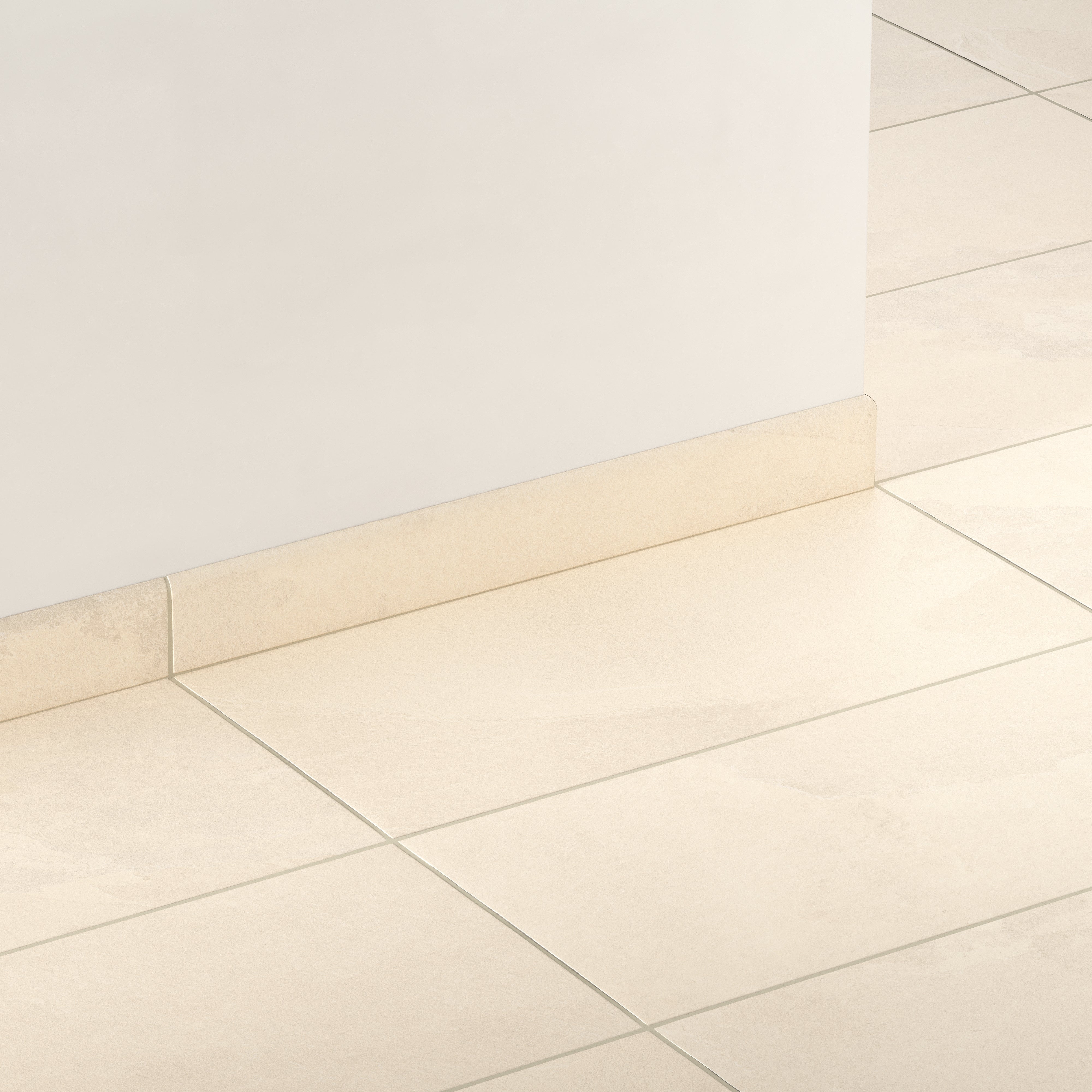Aurora 3x24 Matte Porcelain Bullnose Tile in Beige