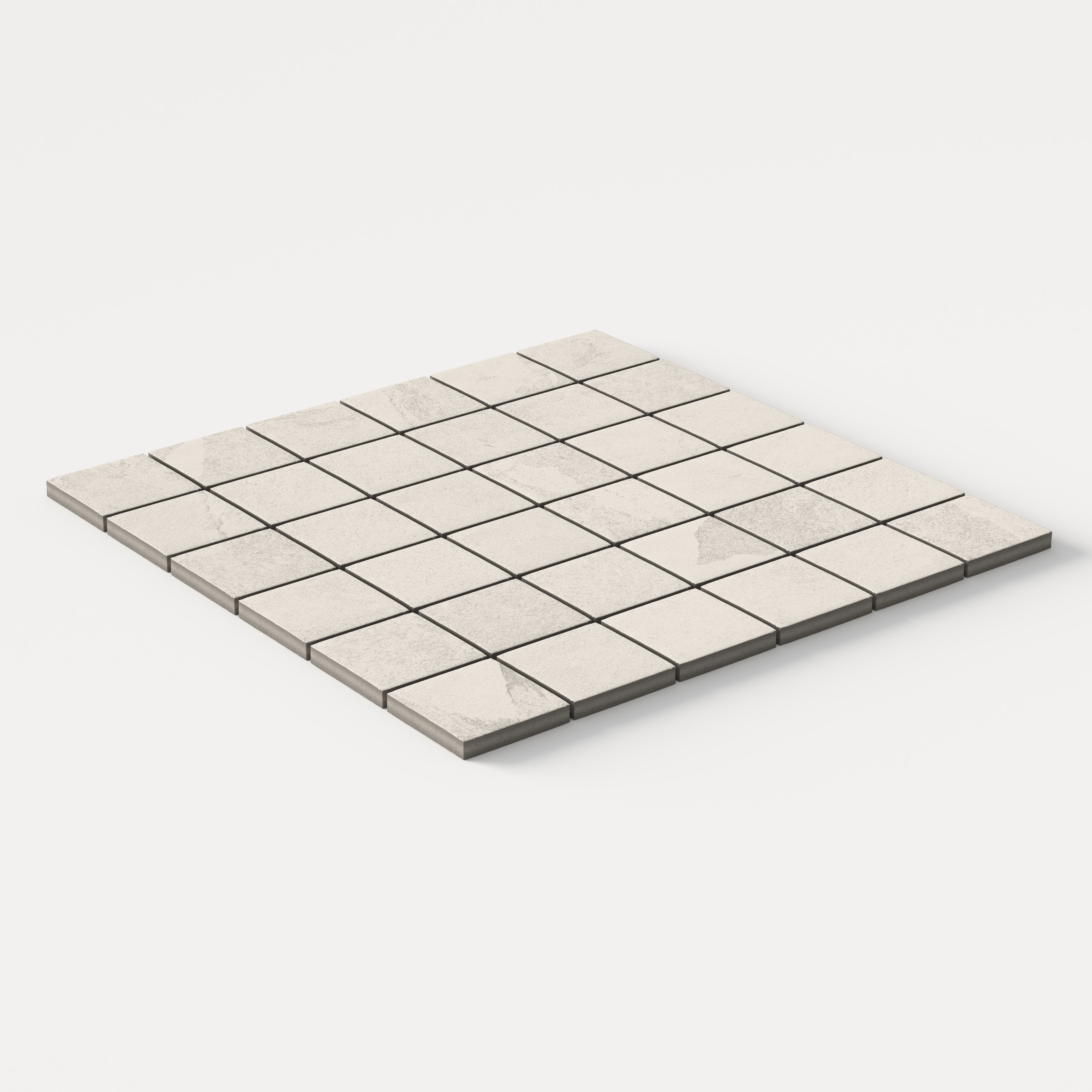 Aurora 2x2 Matte Porcelain Mosaic Tile in Ivory