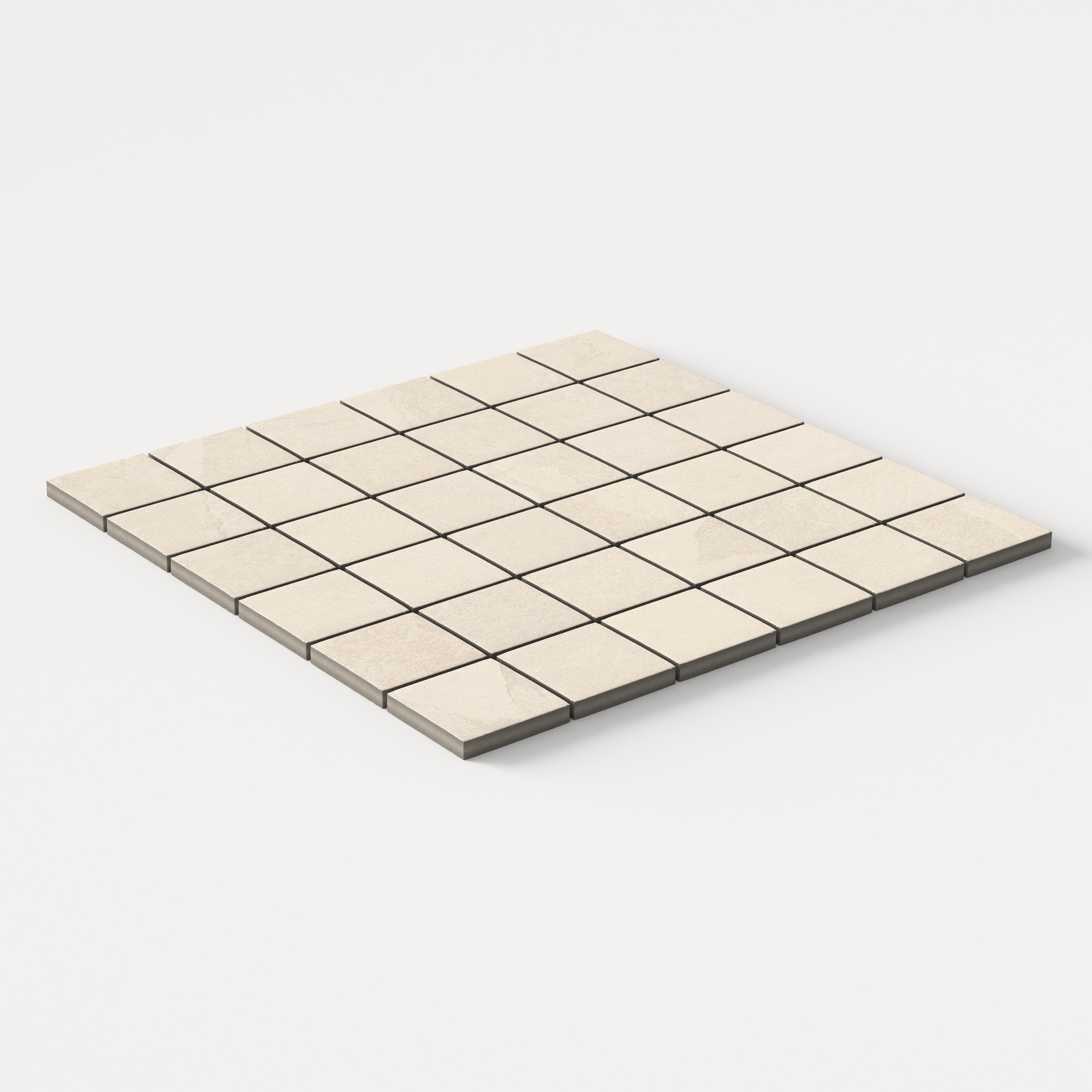 Aurora 2x2 Matte Porcelain Mosaic Tile in Beige