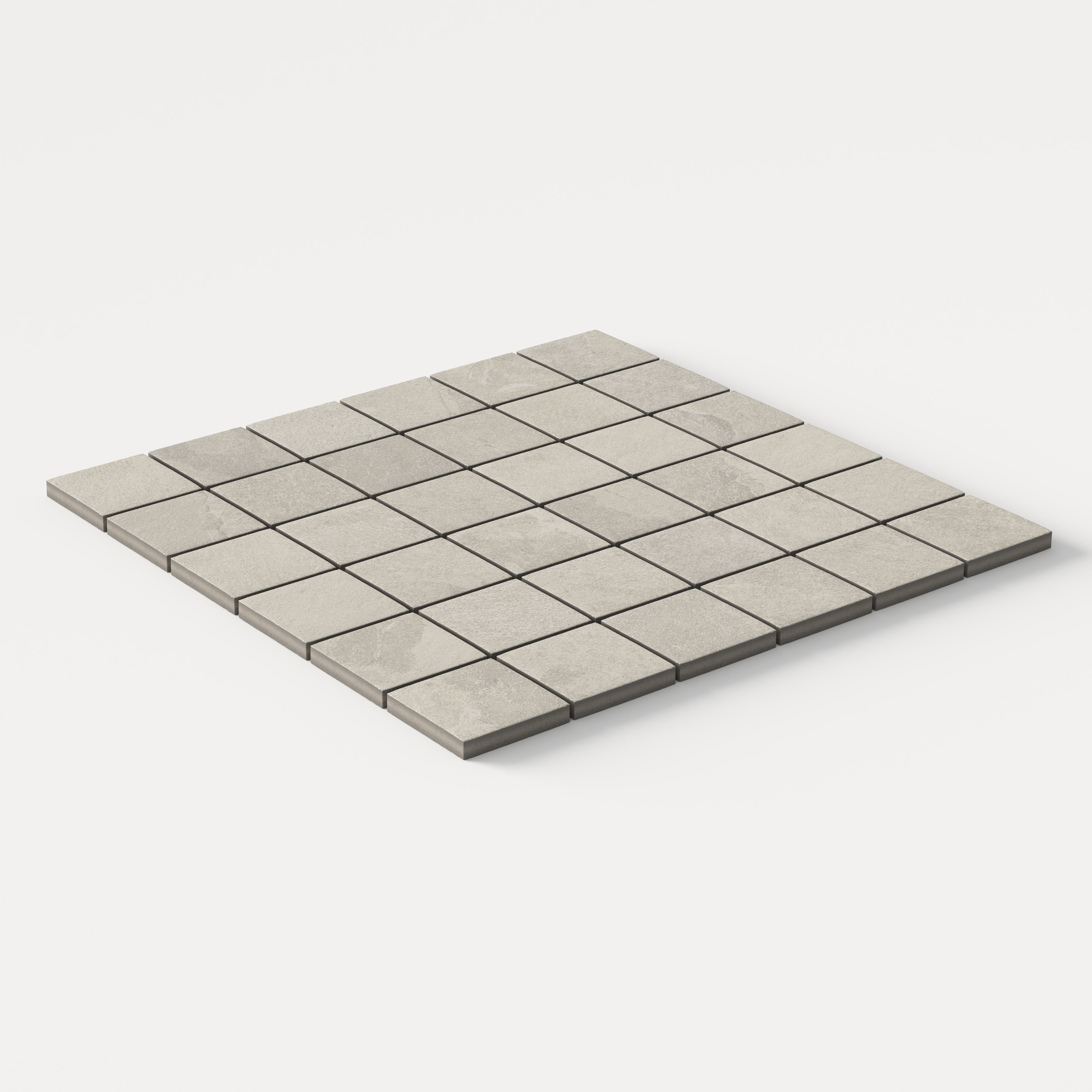 Aurora 2x2 Matte Porcelain Mosaic Tile in Grey