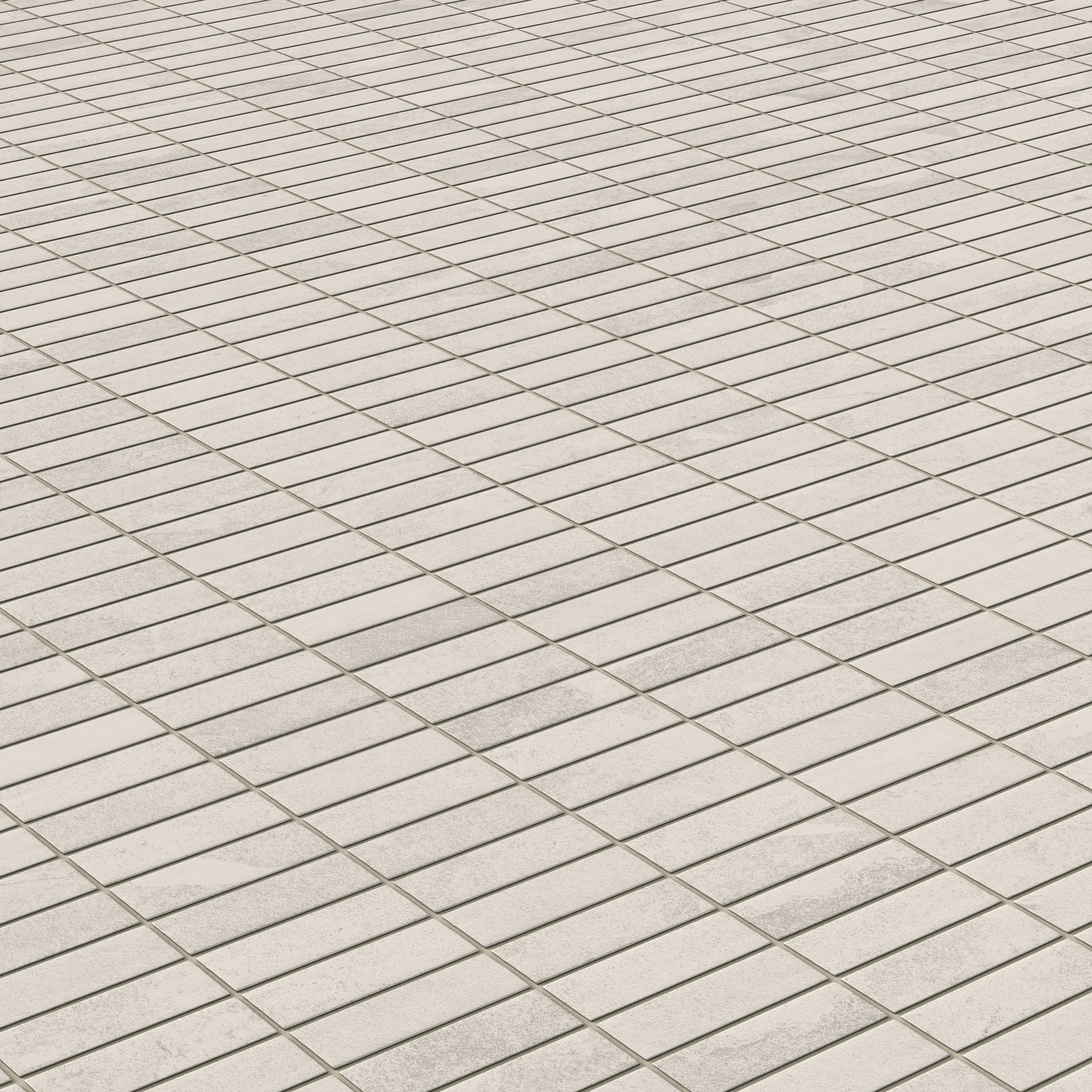 Aurora 1x3 Matte Porcelain Mosaic Tile in Ivory