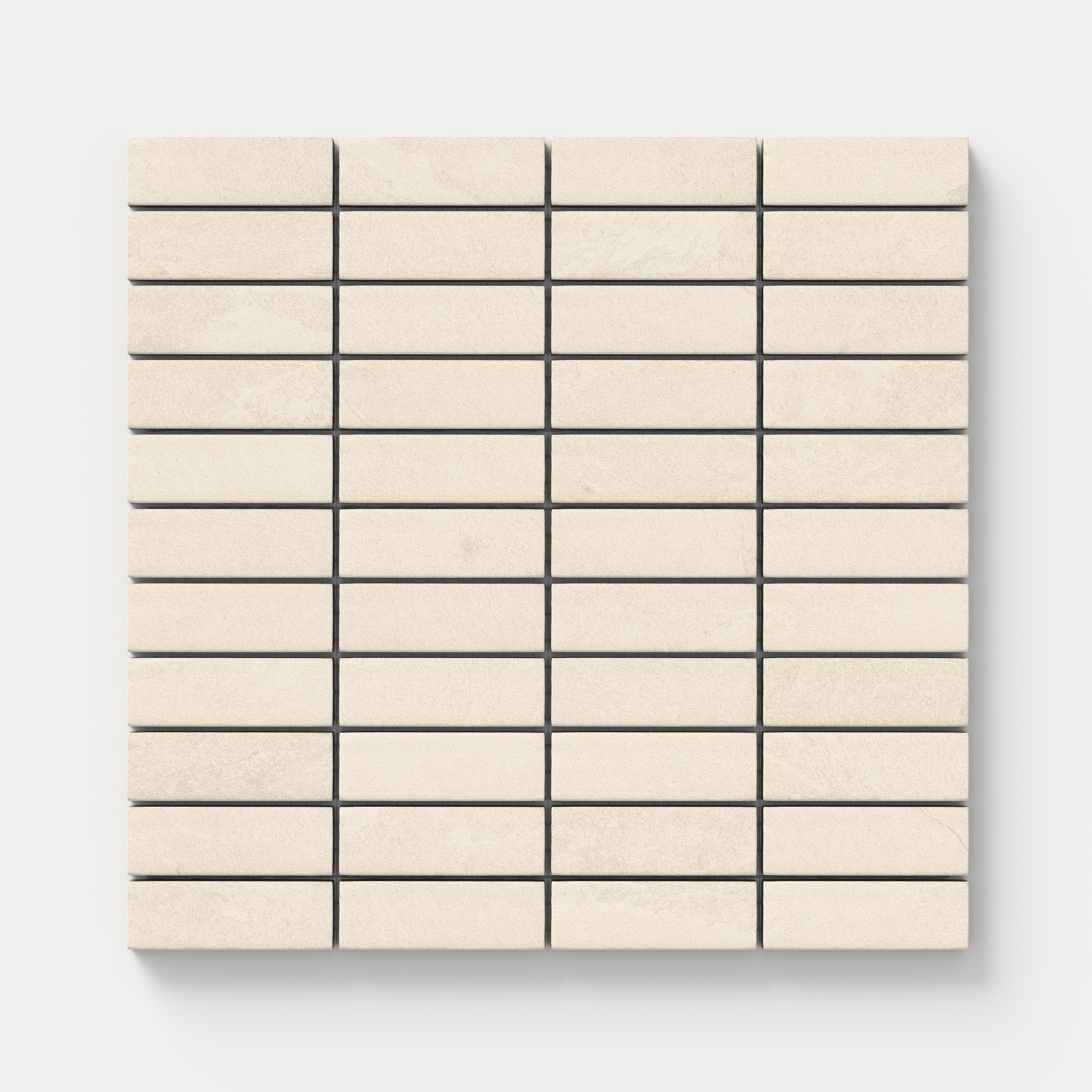 Aurora 1x3 Matte Porcelain Mosaic Tile in Beige
