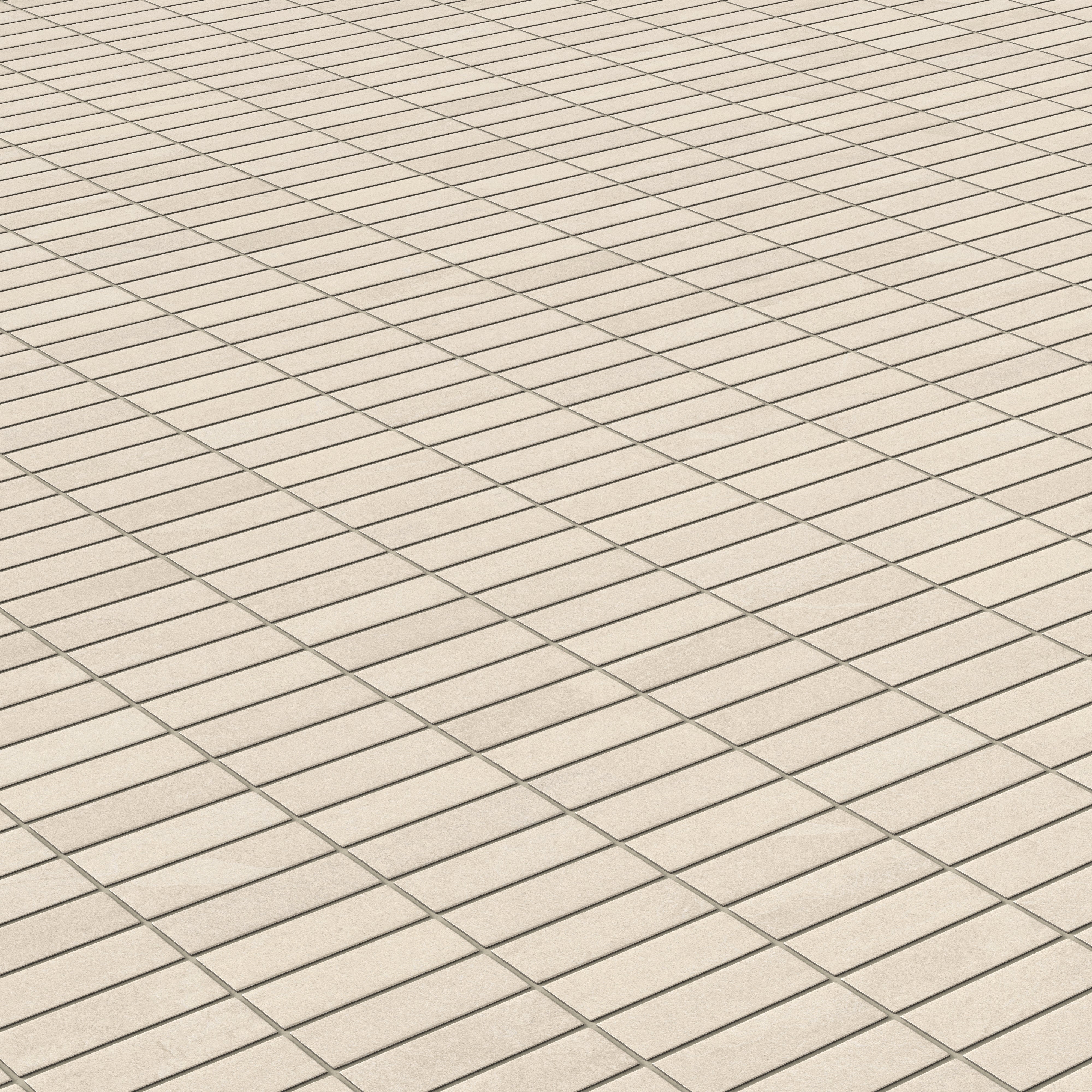 Aurora 1x3 Matte Porcelain Mosaic Tile in Beige