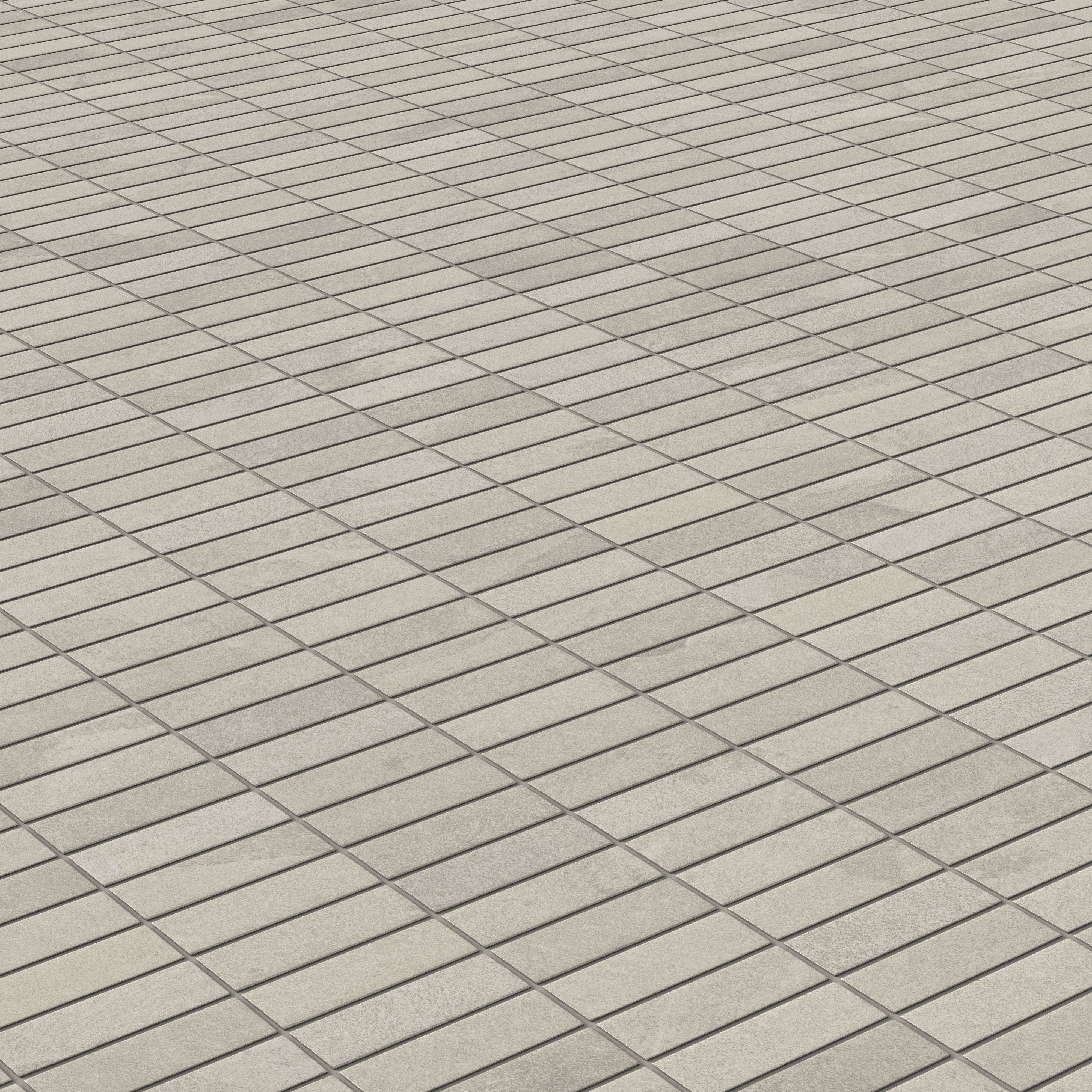 Aurora 1x3 Matte Porcelain Mosaic Tile in Grey