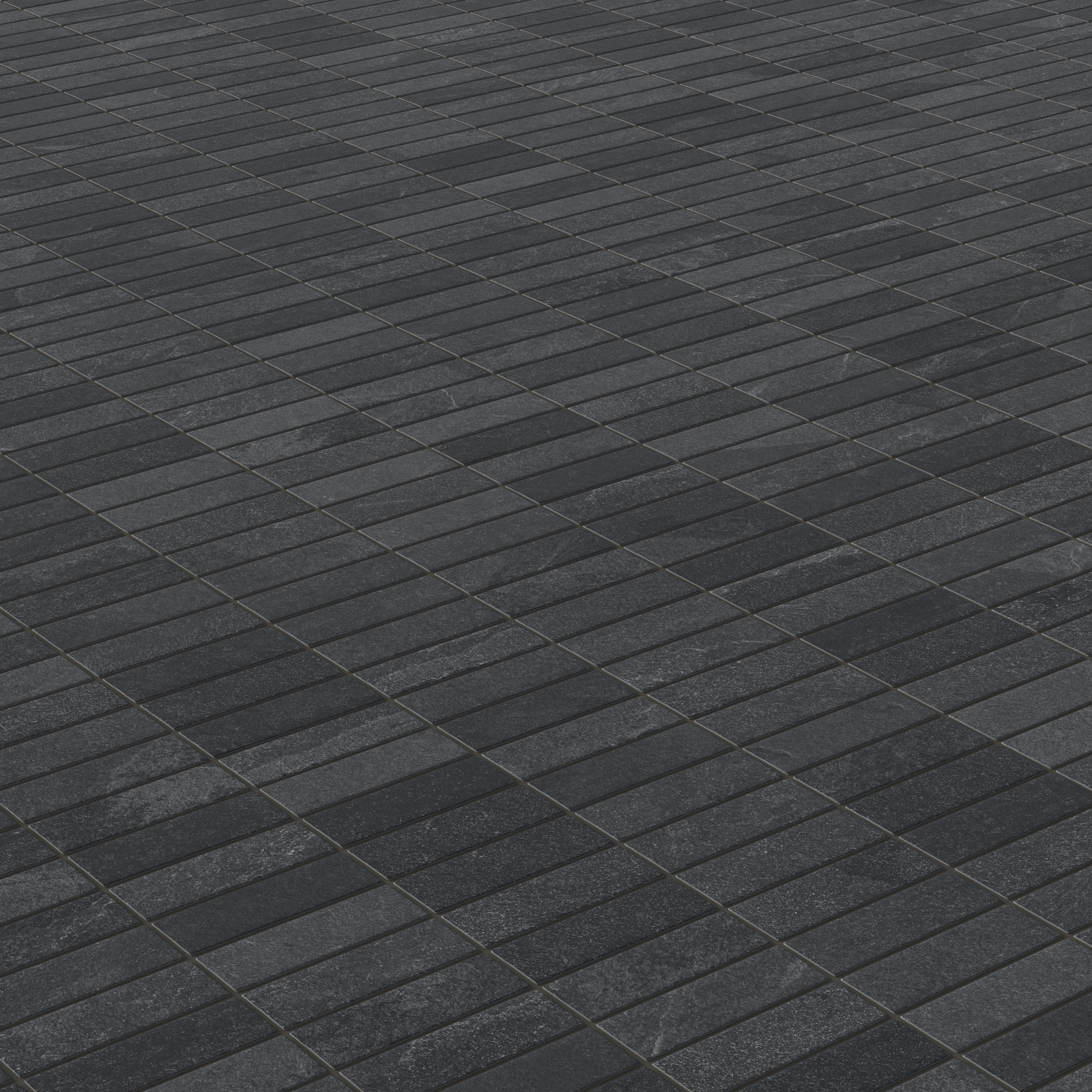 Aurora 1x3 Matte Porcelain Mosaic Tile in Lava