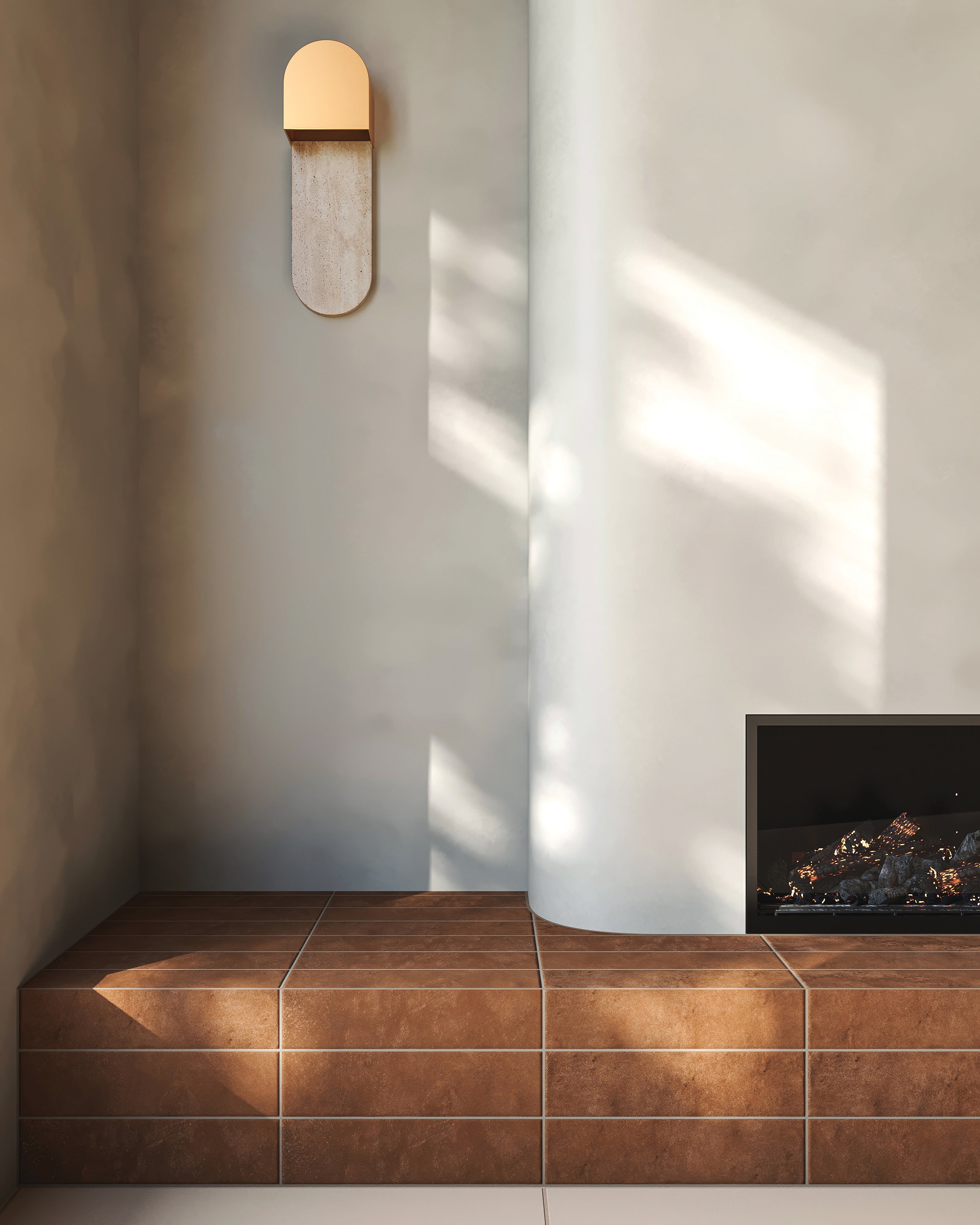 Kai 3x12 Matte Porcelain Tile in Terracotta