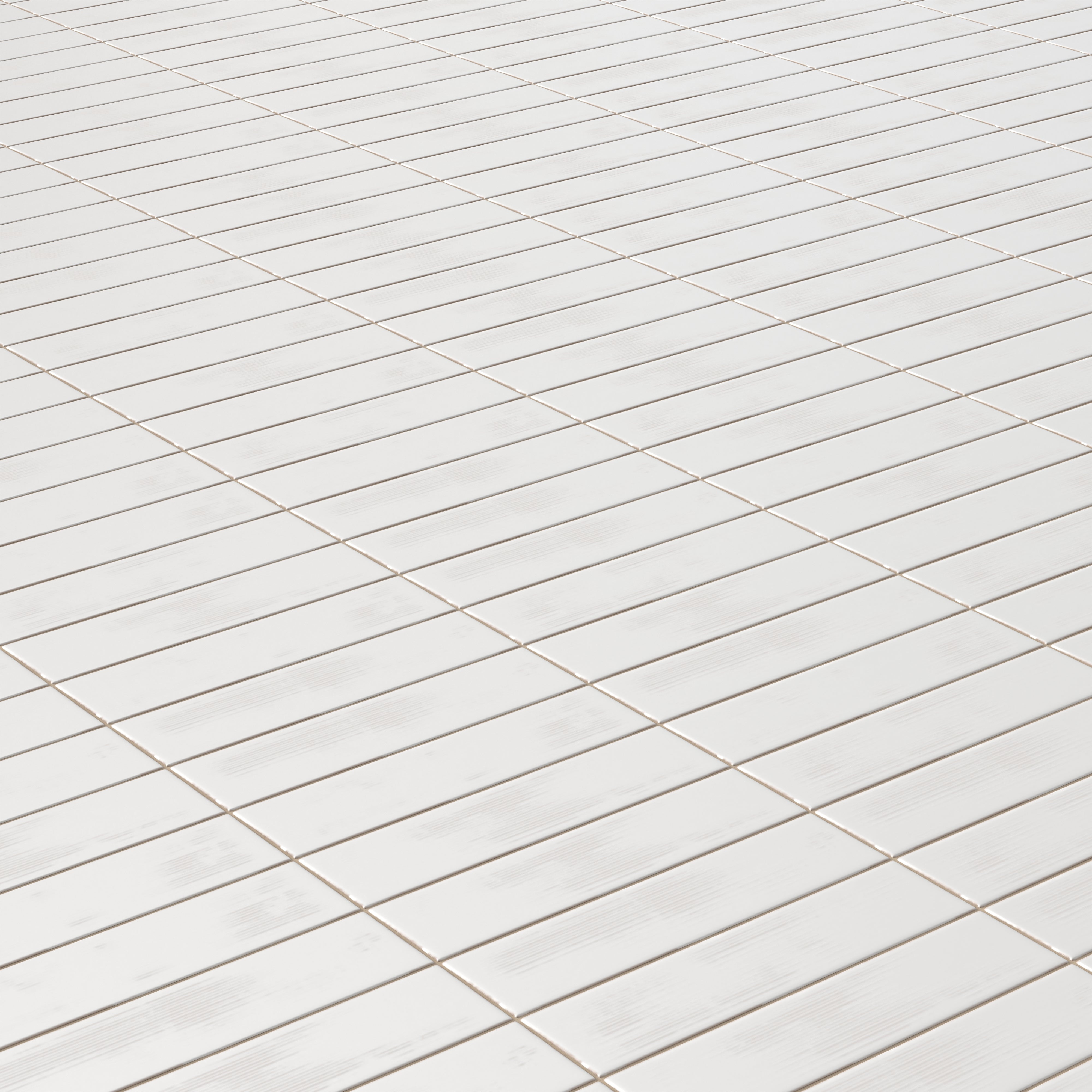 Kai 3x12 Glossy Porcelain Tile in Vintage White