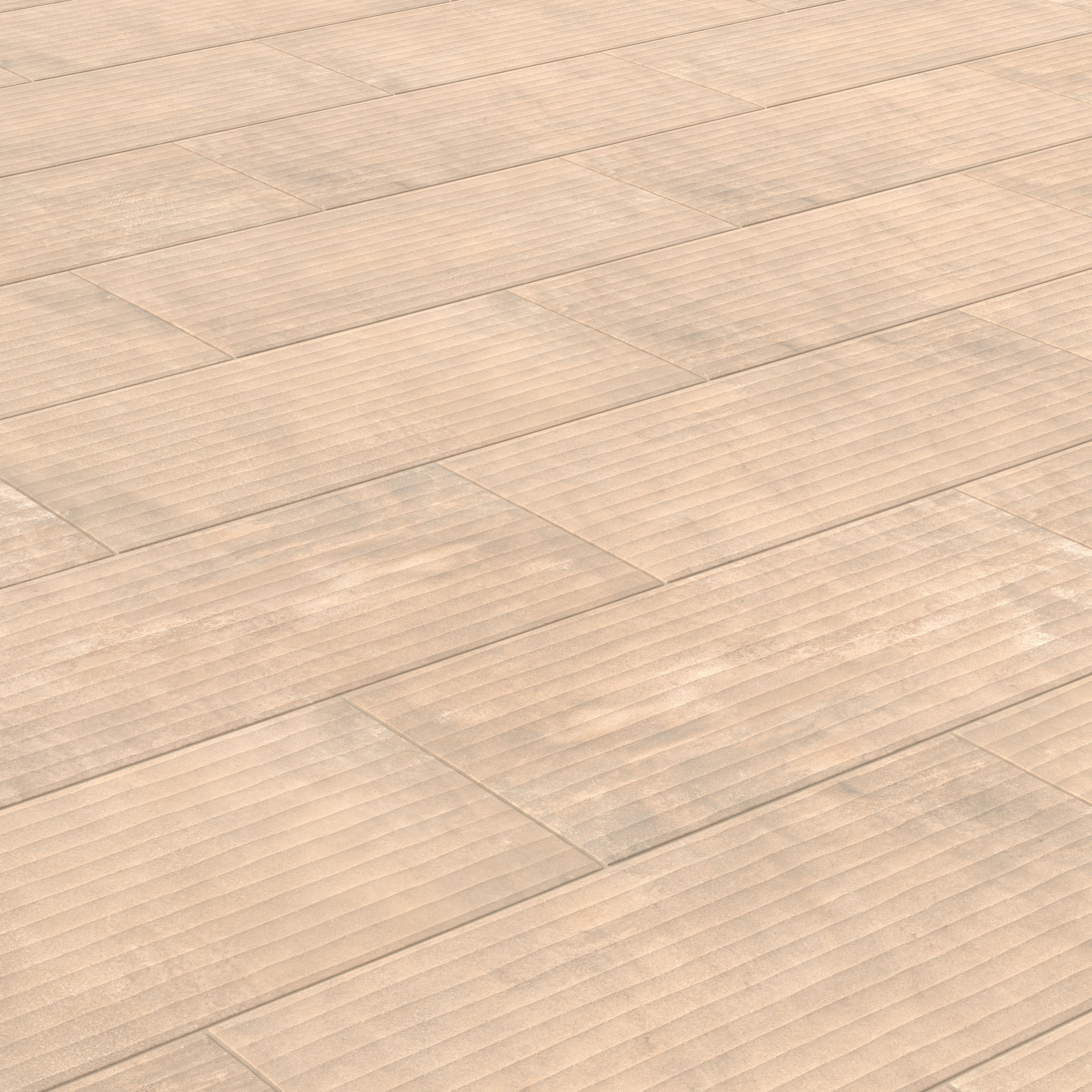 Kai 12x24 Flute Porcelain Tile in Almond