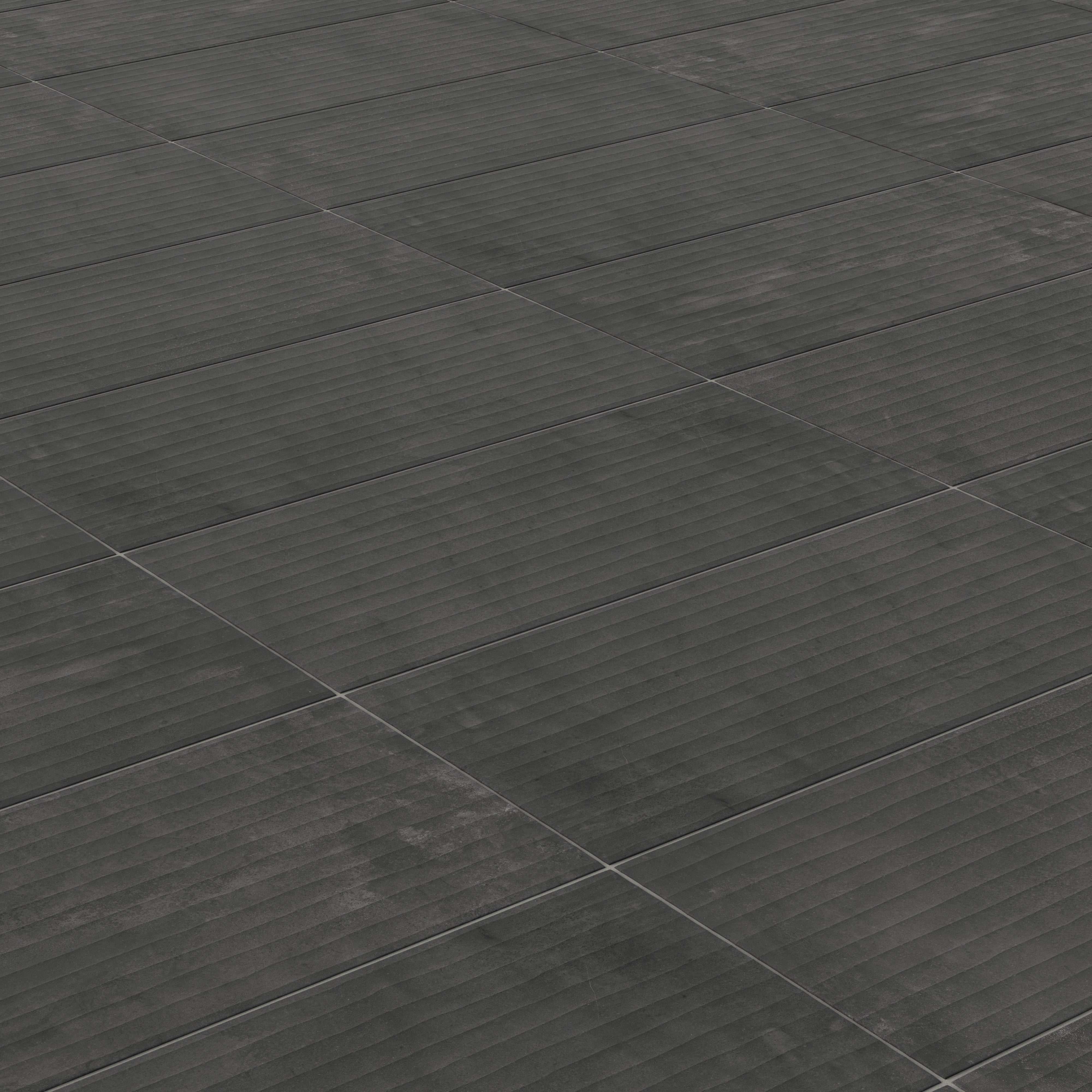 Kai 12x24 Flute Porcelain Tile in Moka