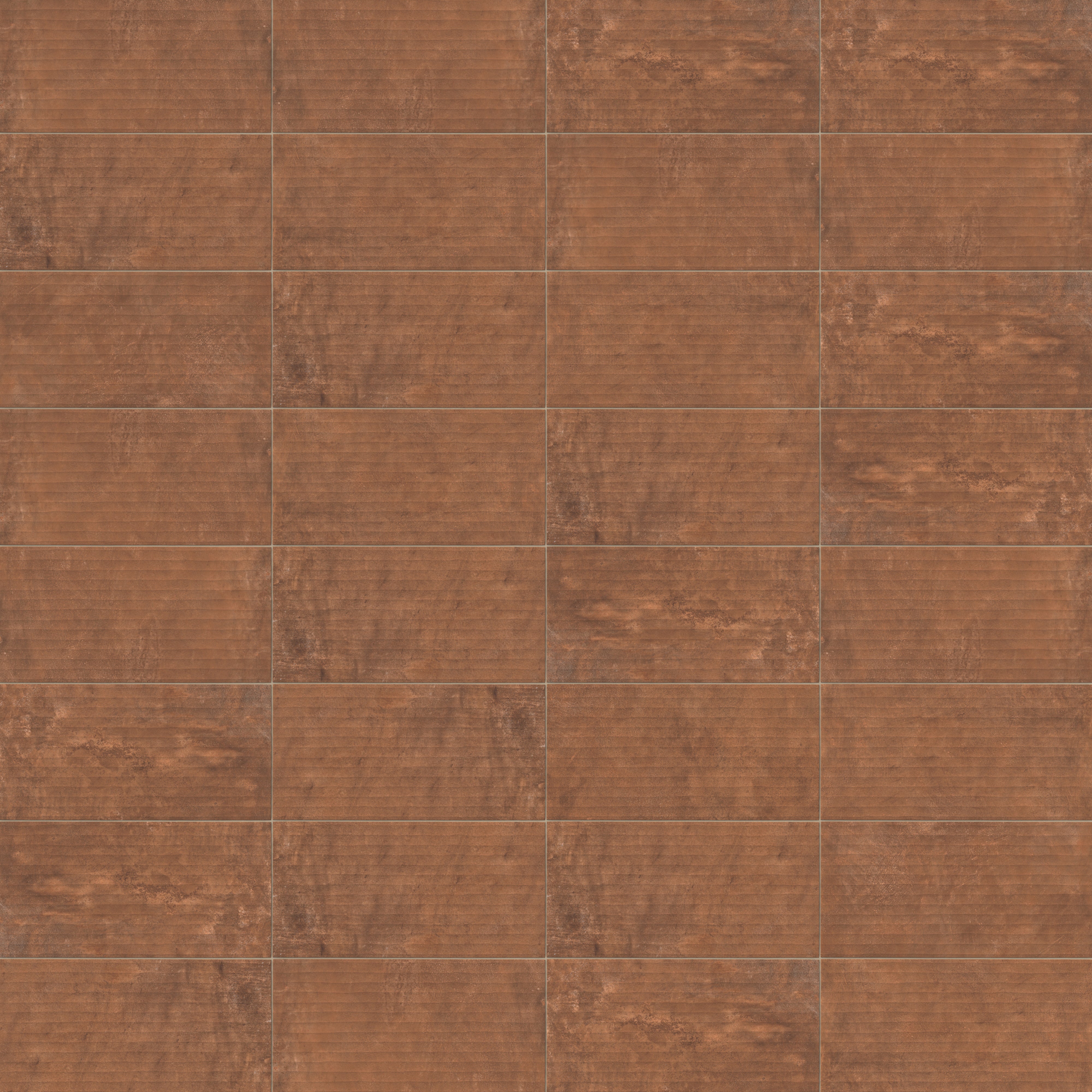 Kai 12x24 Flute Porcelain Tile in Terracotta