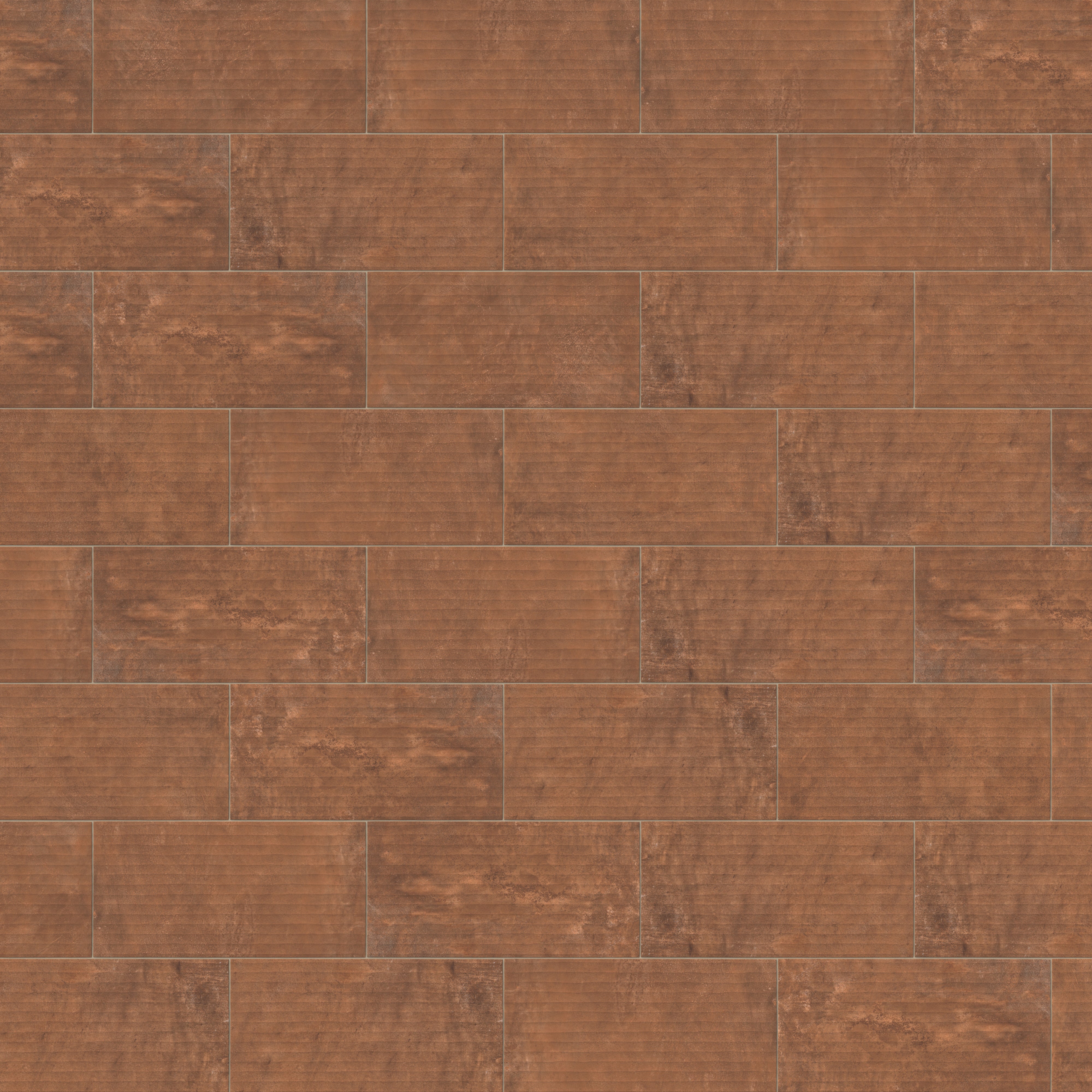 Kai 12x24 Flute Porcelain Tile in Terracotta