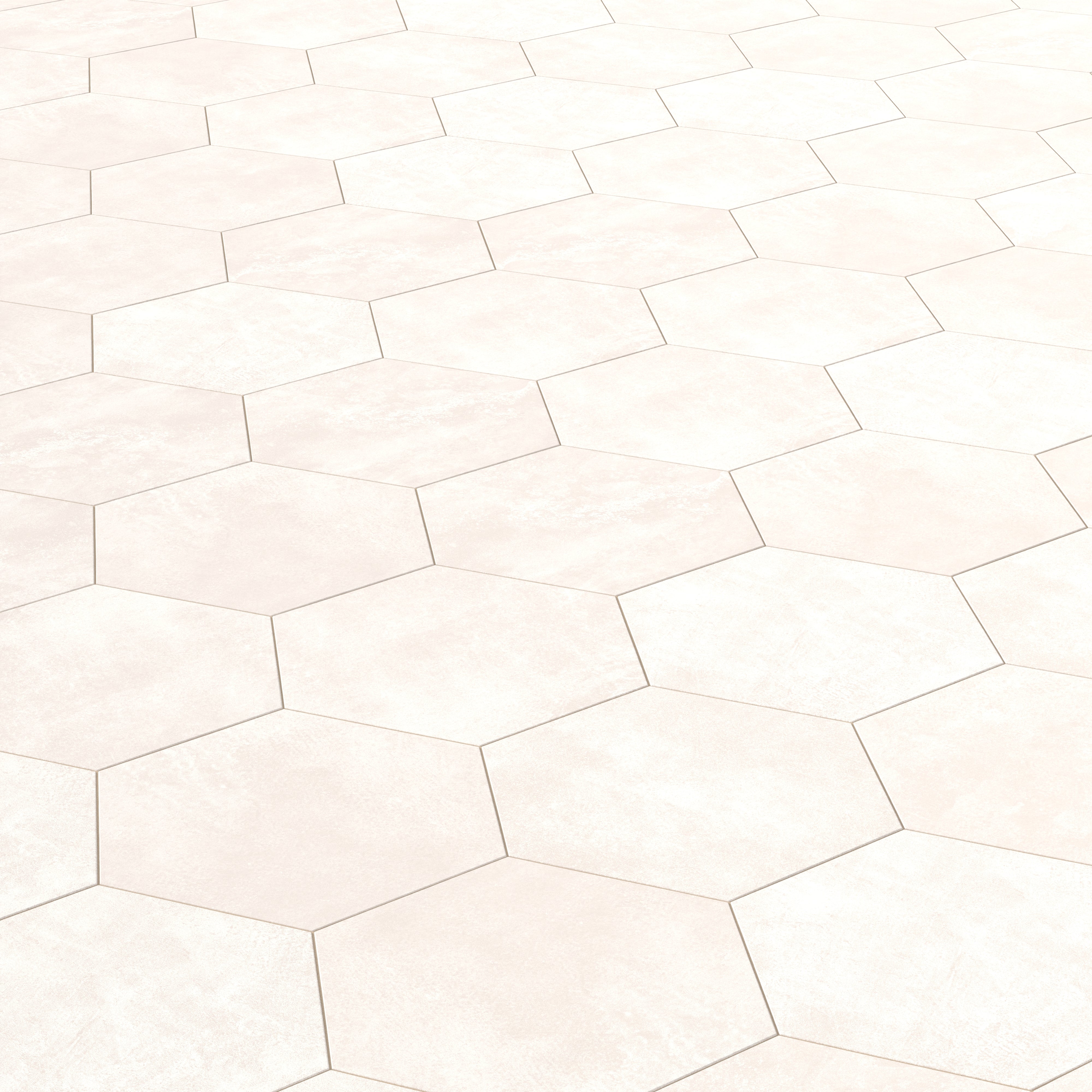 Kai 10x10 Matte Porcelain Hexagon Tile in Whisper