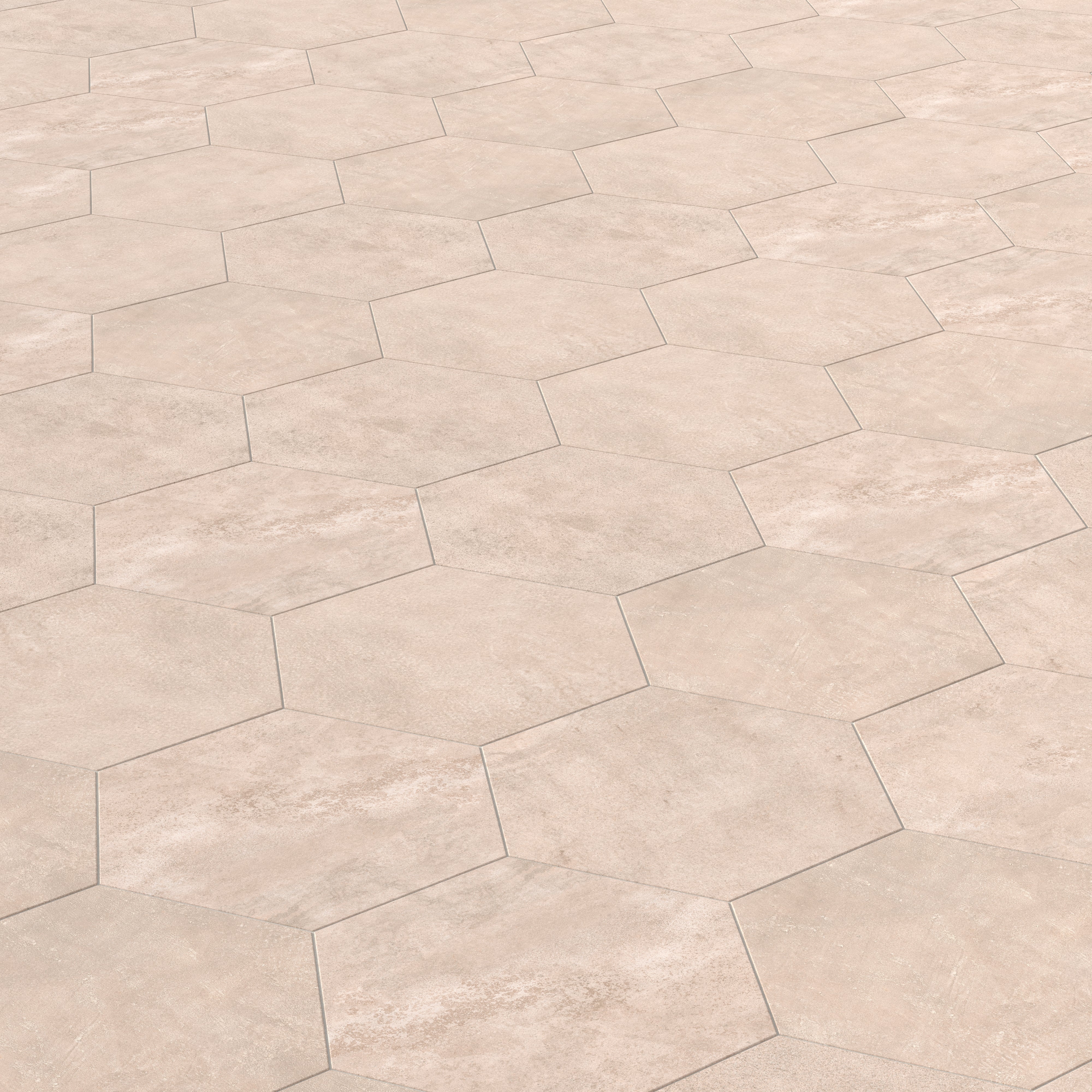 Kai 10x10 Matte Porcelain Hexagon Tile in Alabaster