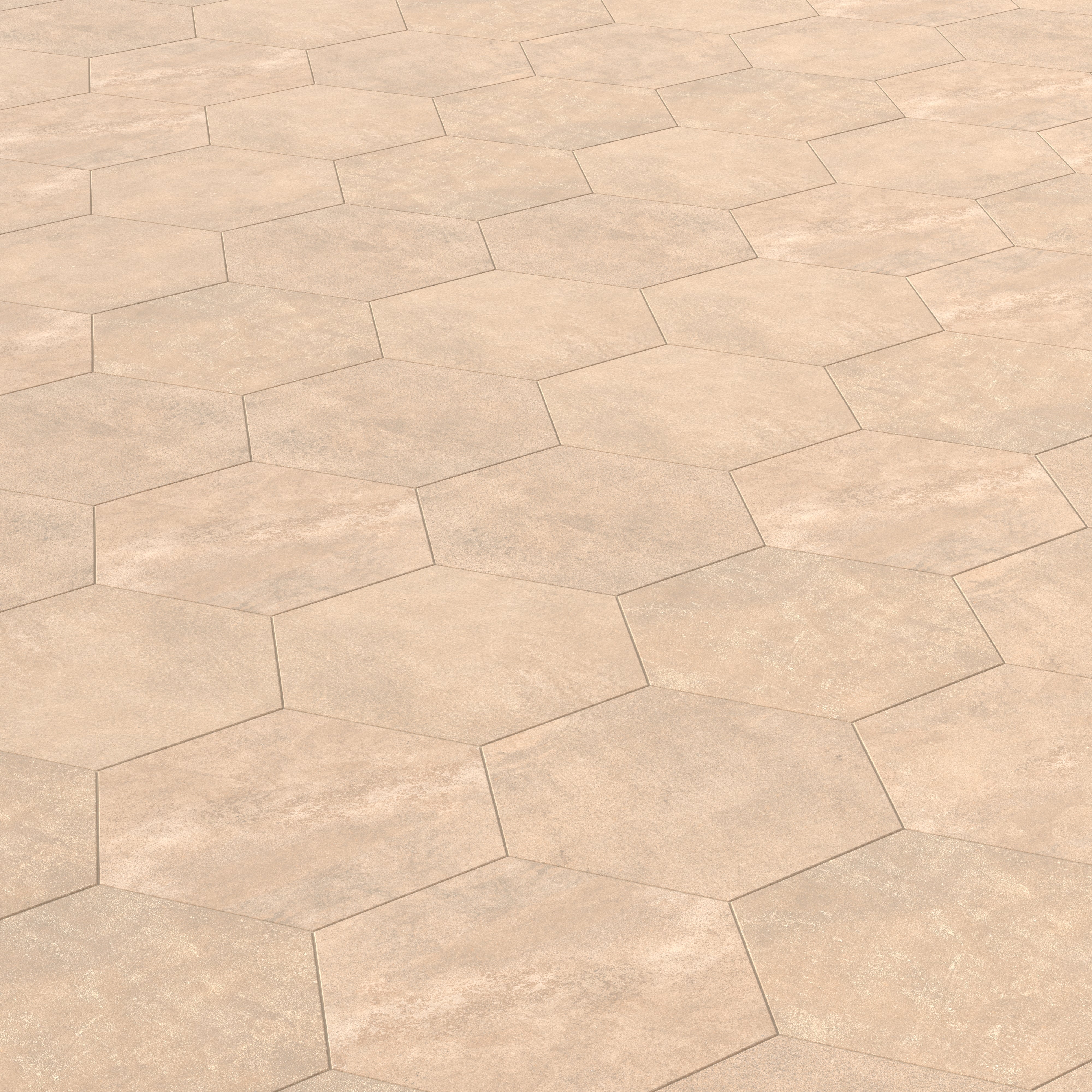 Kai 10x10 Matte Porcelain Hexagon Tile in Almond