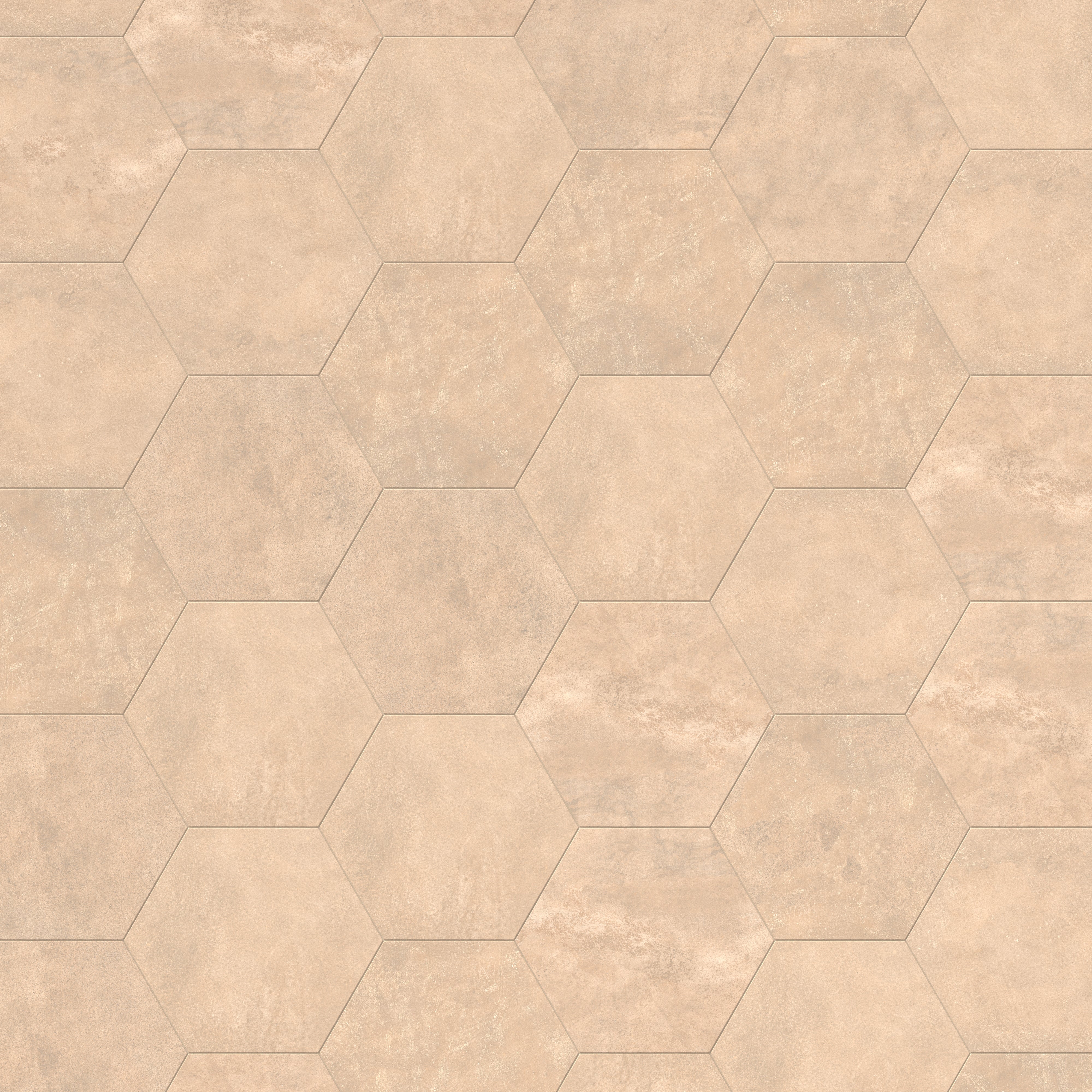Kai 10x10 Matte Porcelain Hexagon Tile in Almond