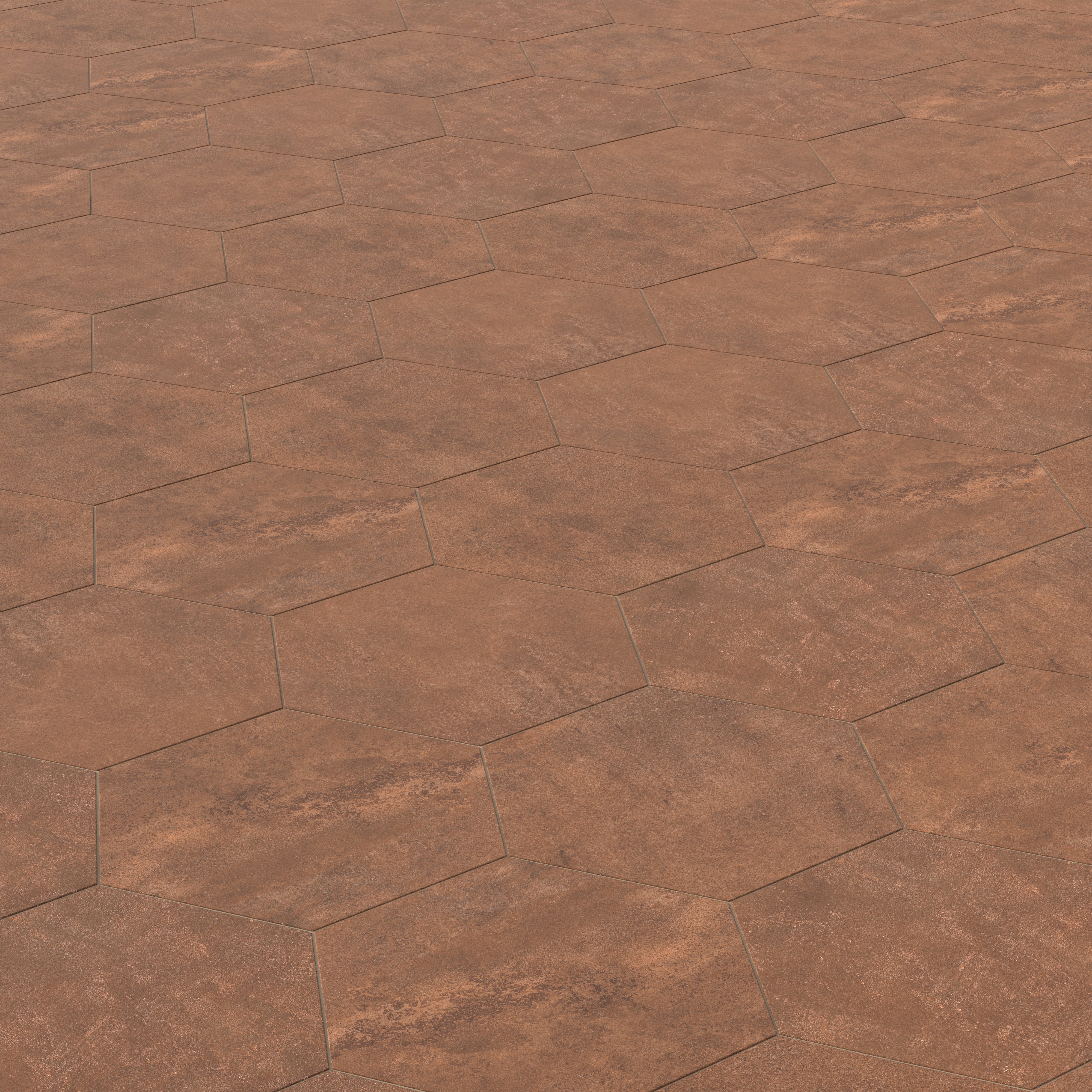 Kai 10x10 Matte Porcelain Hexagon Tile in Terracotta