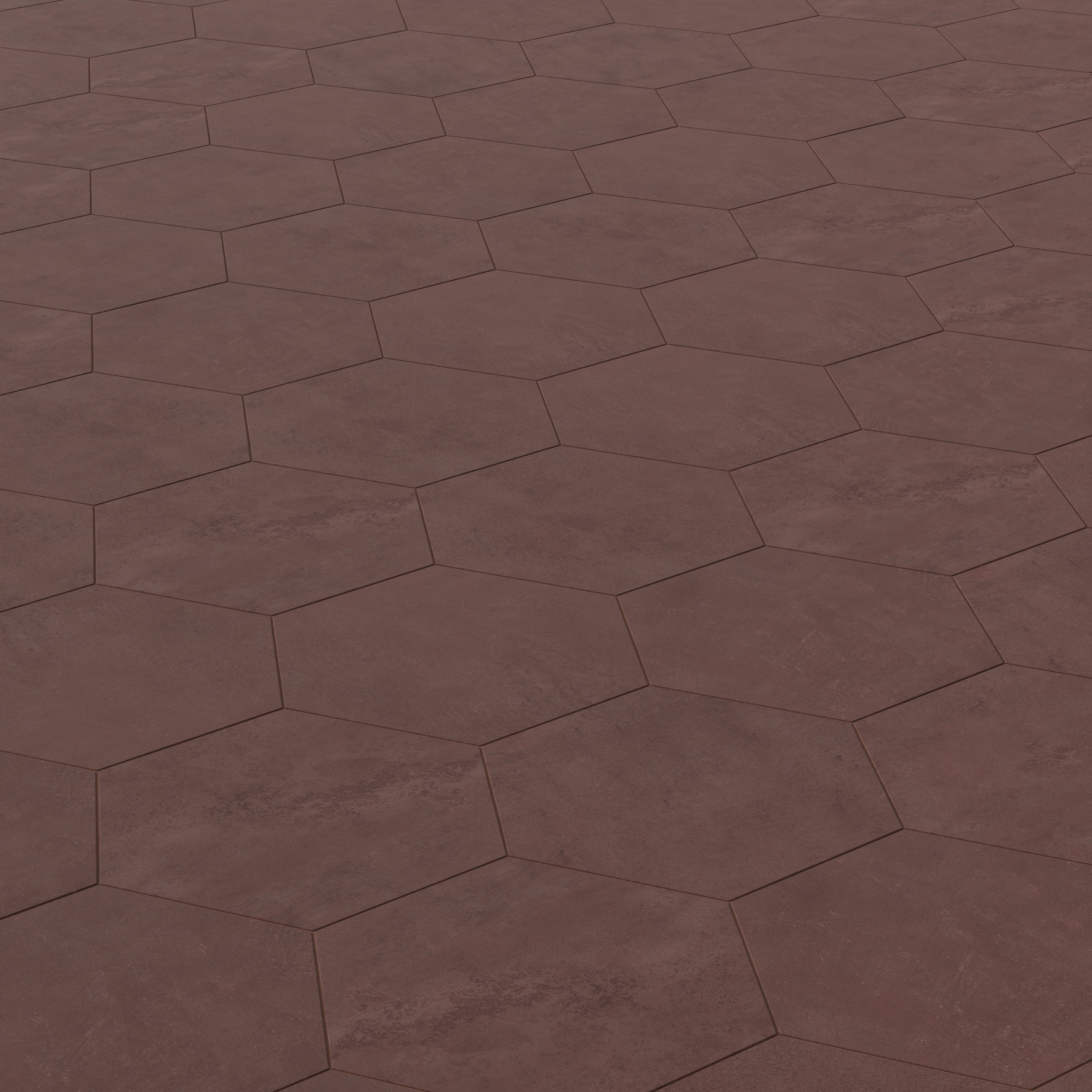 Kai 10x10 Matte Porcelain Hexagon Tile in Marron