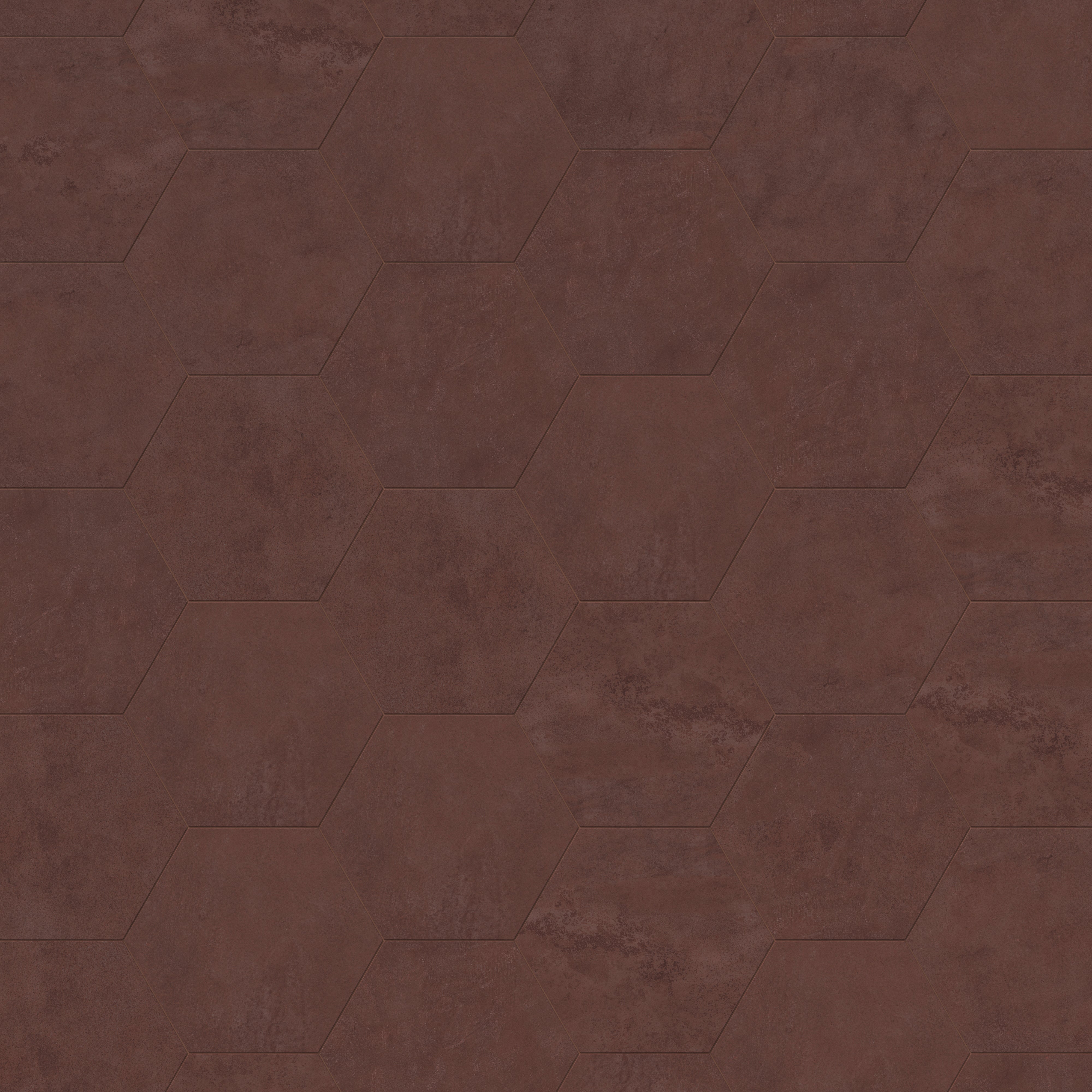 Kai 10x10 Matte Porcelain Hexagon Tile in Marron