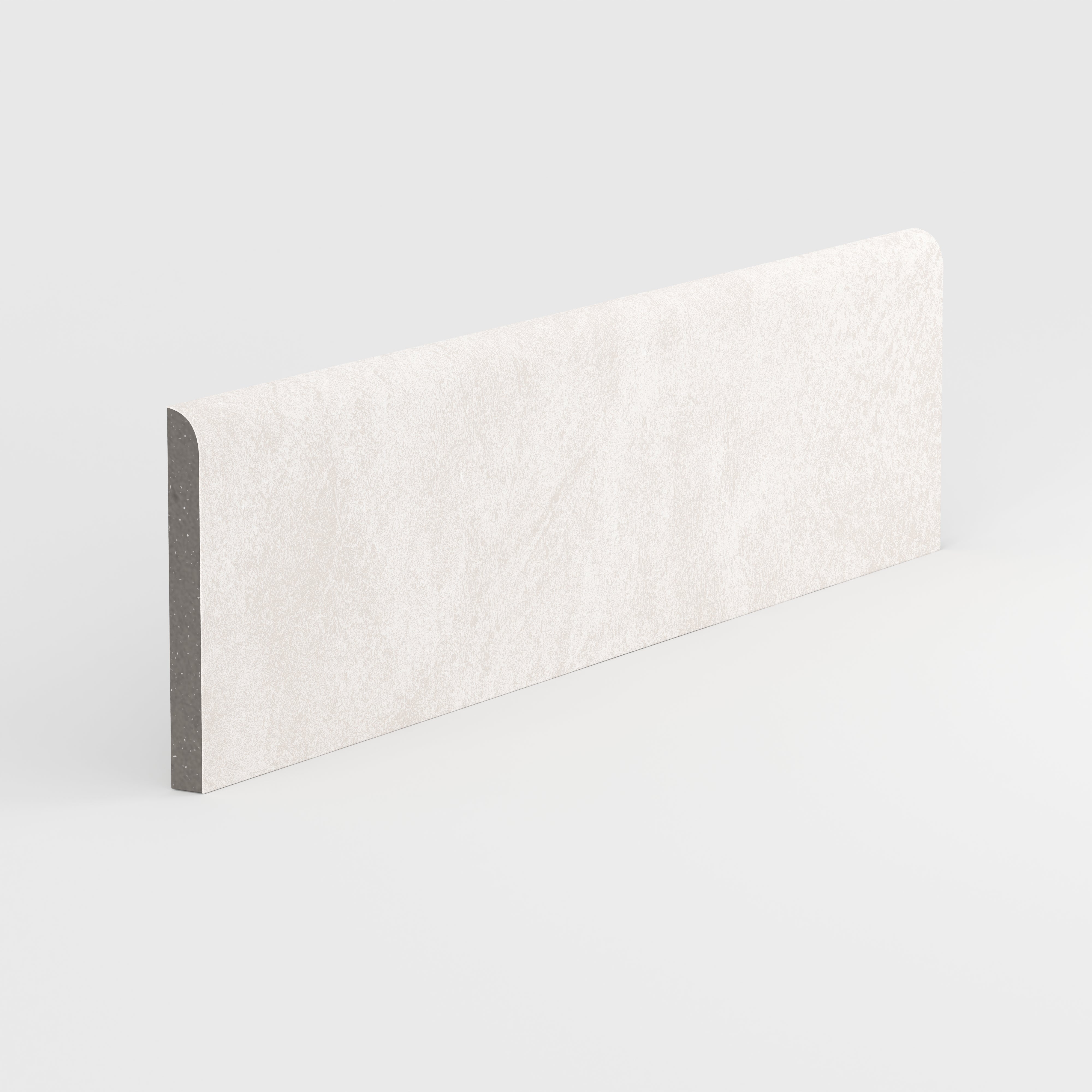 Kai 3x12 Bullnose Matte Porcelain Tile in Whisper