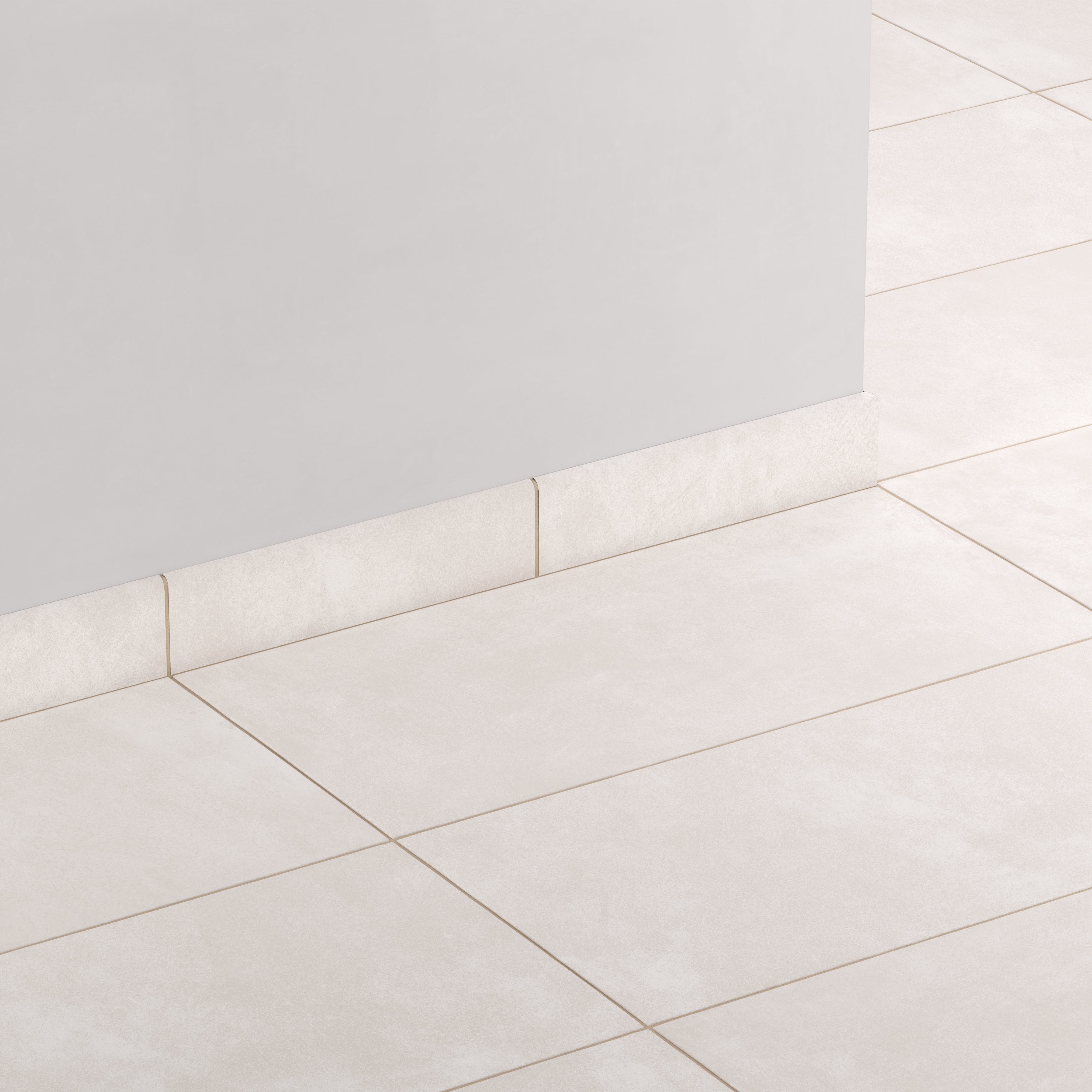 Kai 3x12 Bullnose Matte Porcelain Tile in Whisper