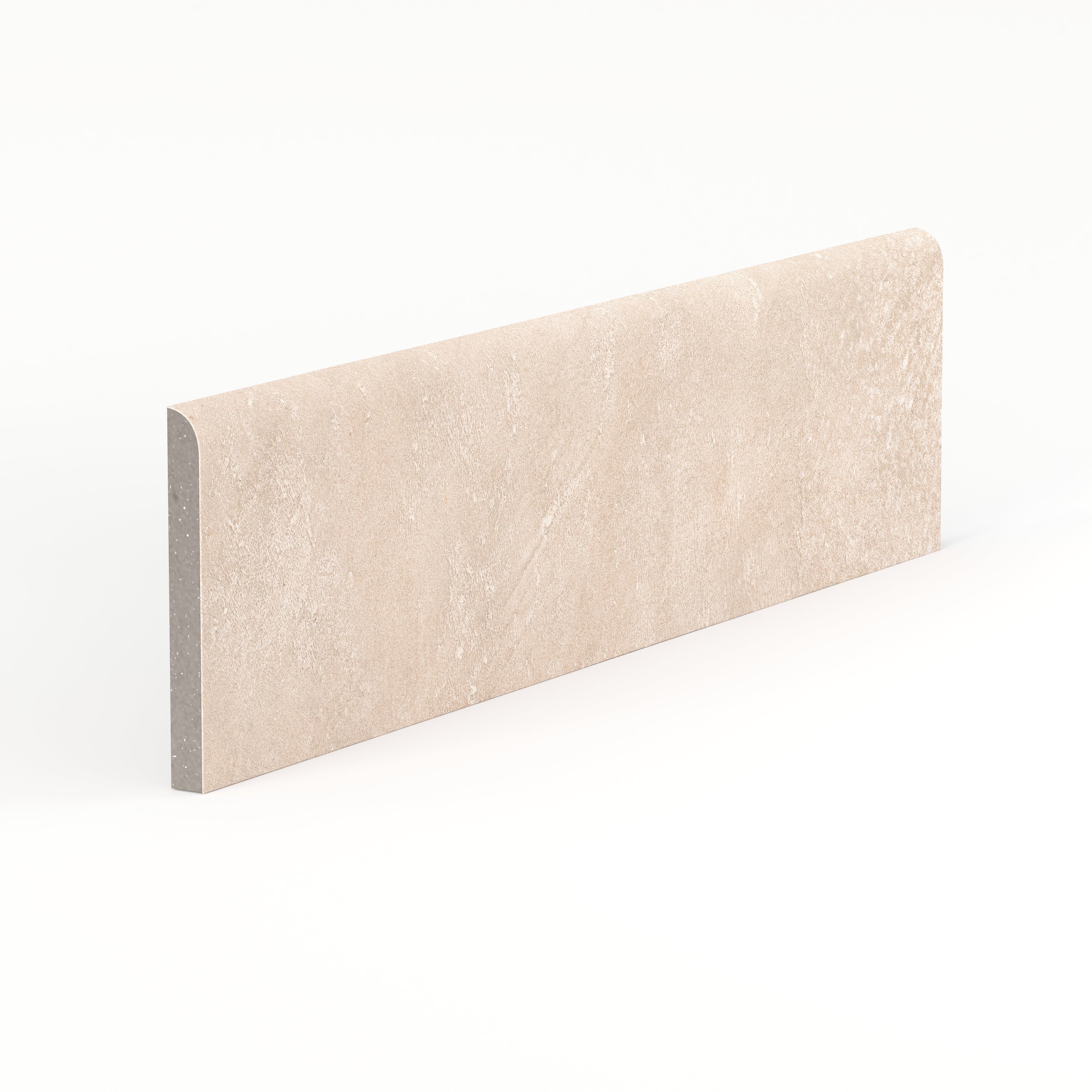 Kai 3x12 Bullnose Matte Porcelain Tile in Alabaster