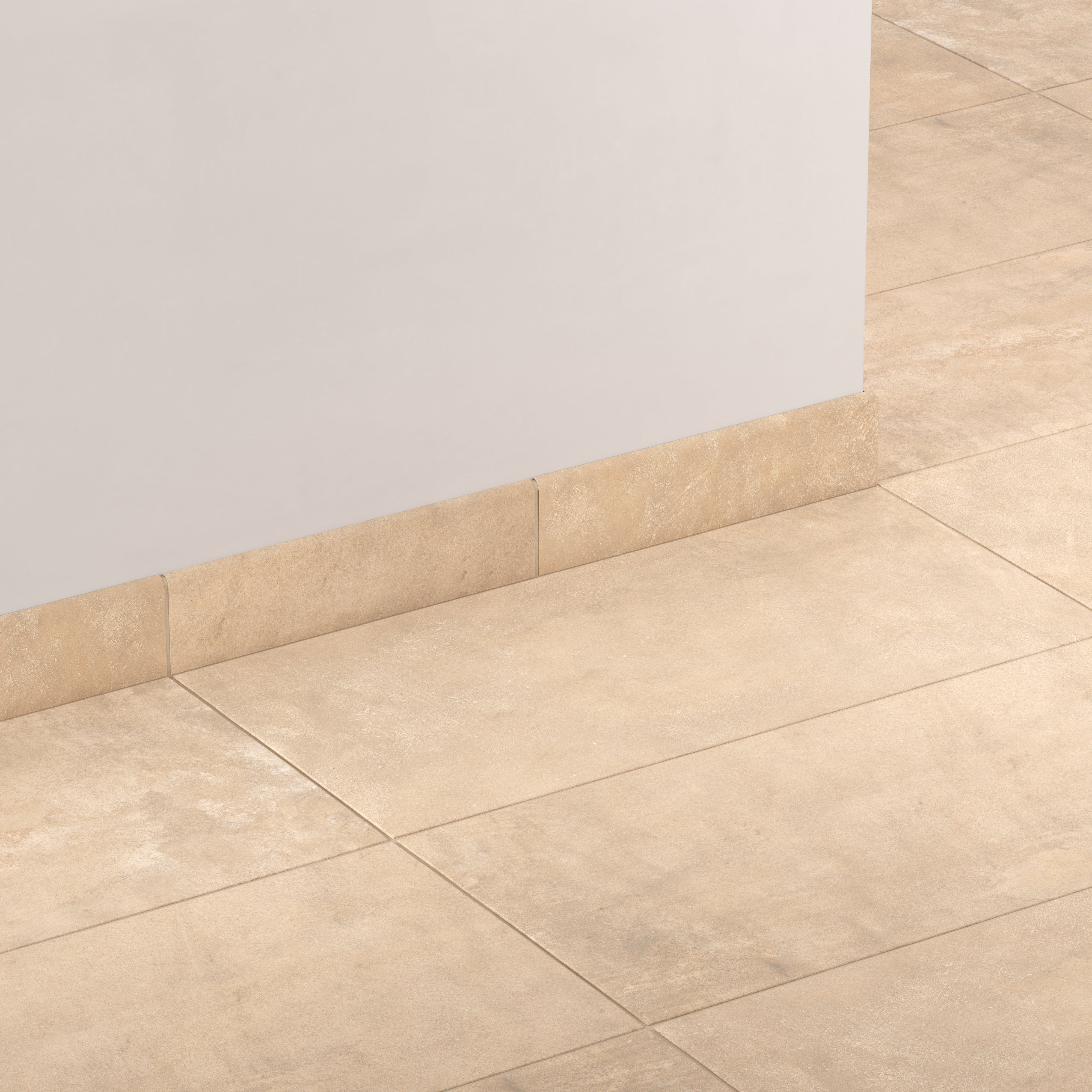 Kai 3x12 Bullnose Matte Porcelain Tile in Almond