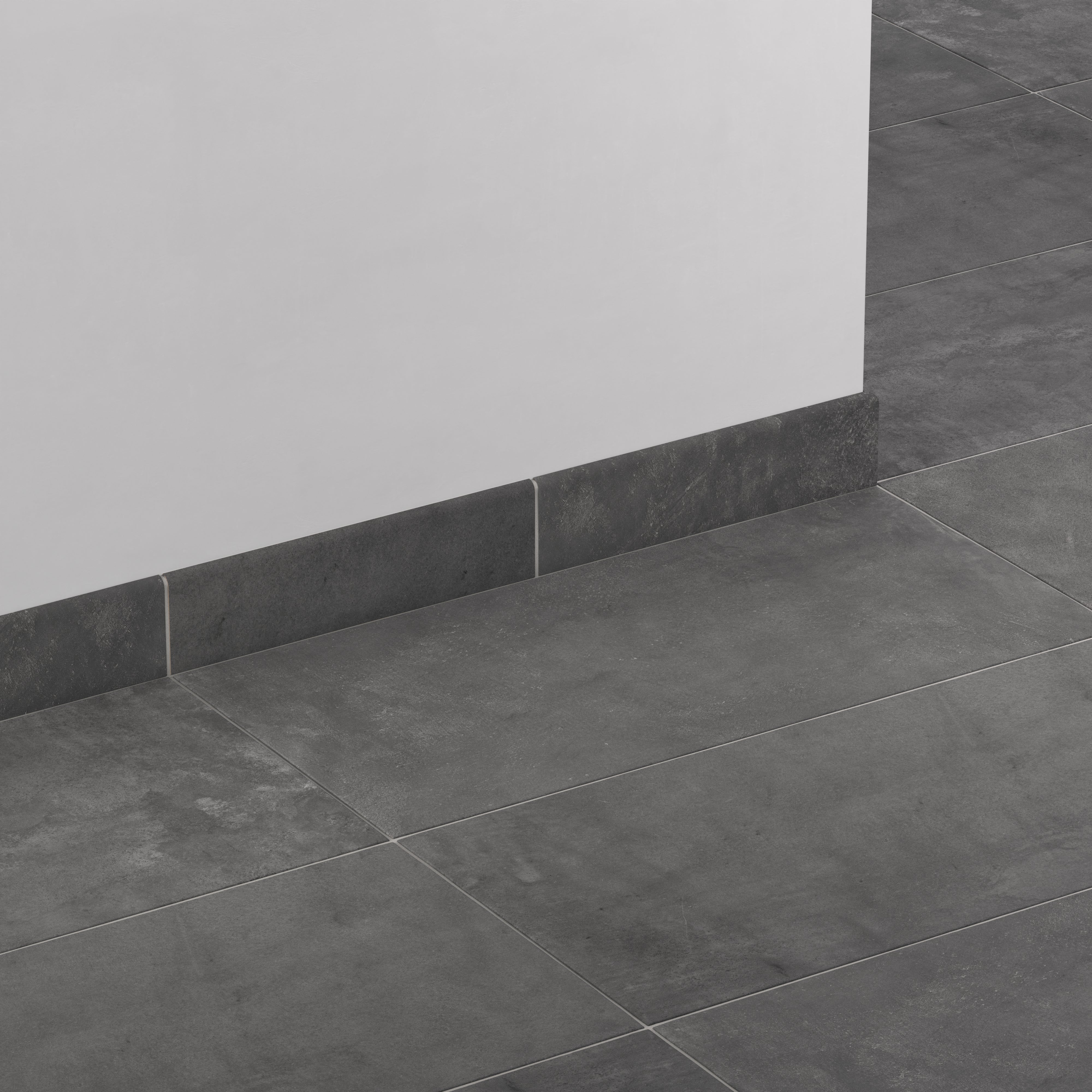 Kai 3x12 Bullnose Matte Porcelain Tile in Moka