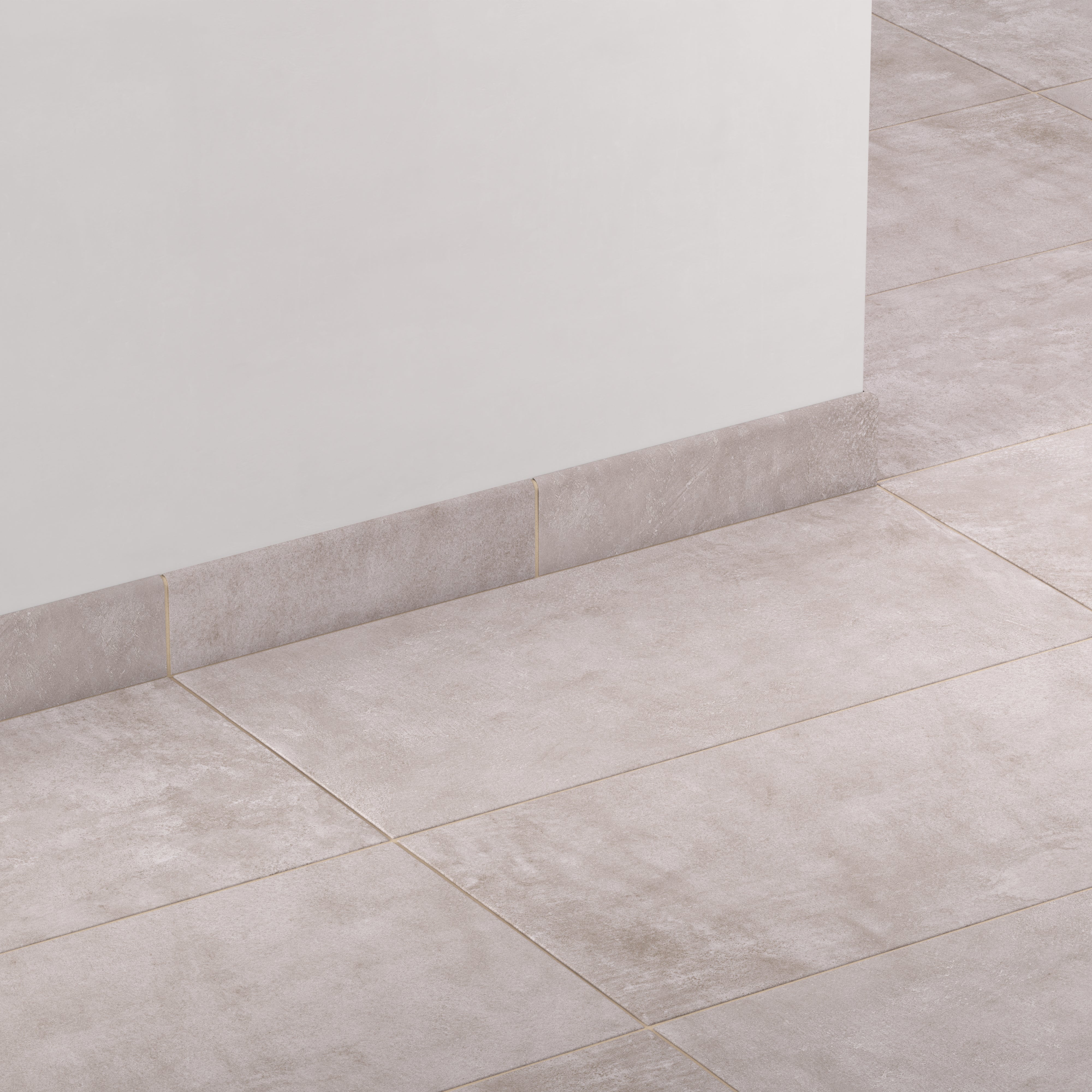 Kai 3x12 Bullnose Matte Porcelain Tile in Smoke