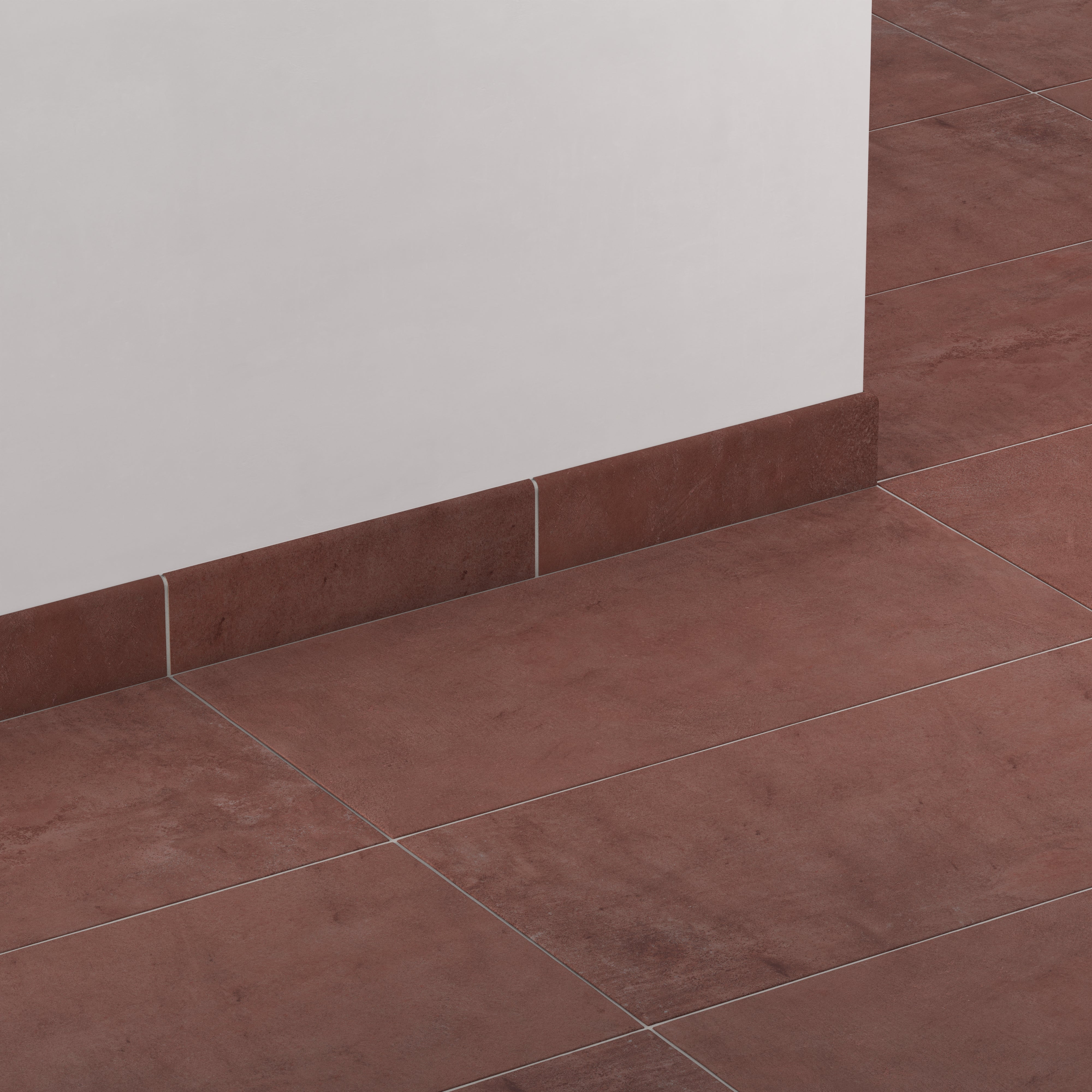 Kai 3x12 Bullnose Matte Porcelain Tile in Marron
