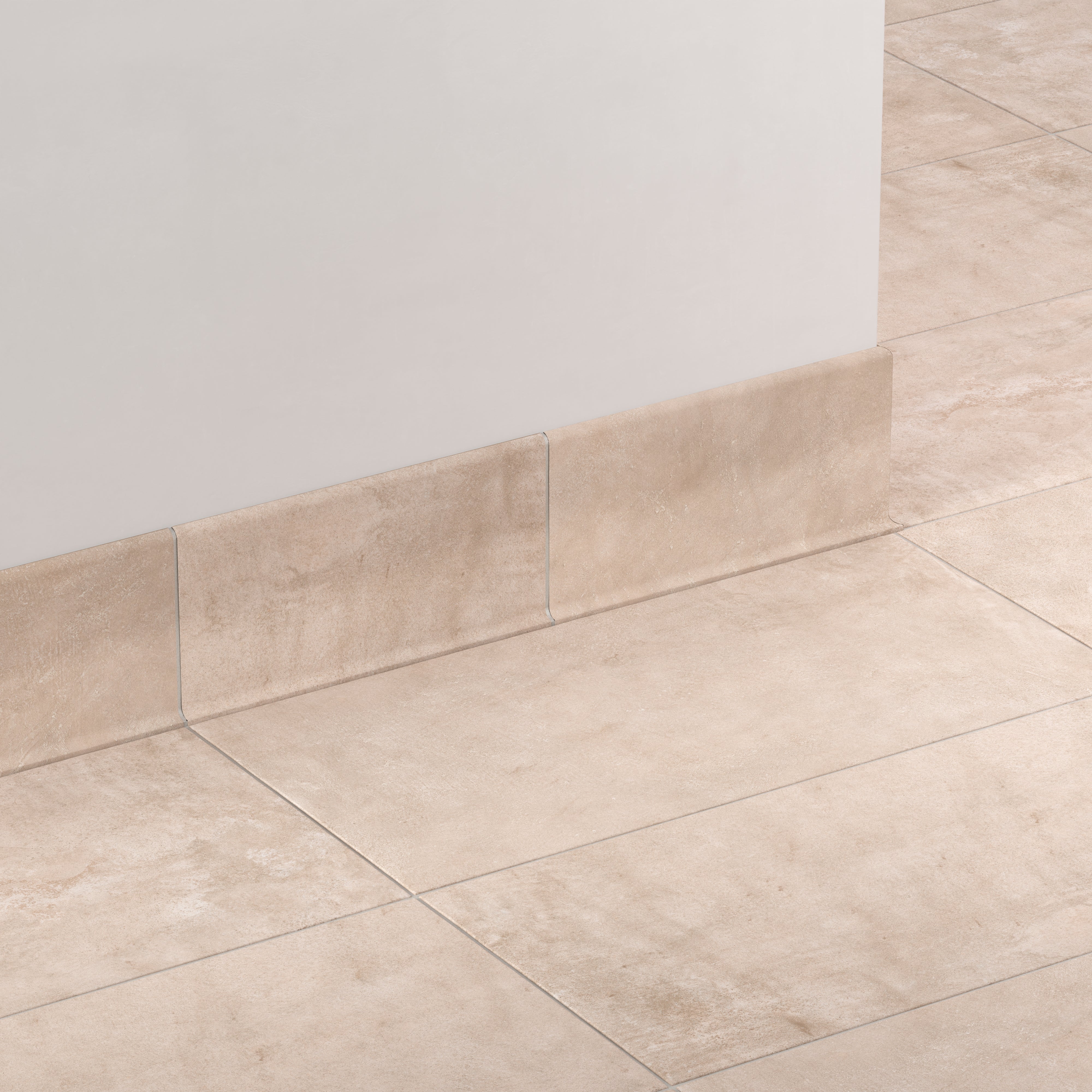 Kai 6x12 Cove Base Matte Porcelain Tile in Alabaster