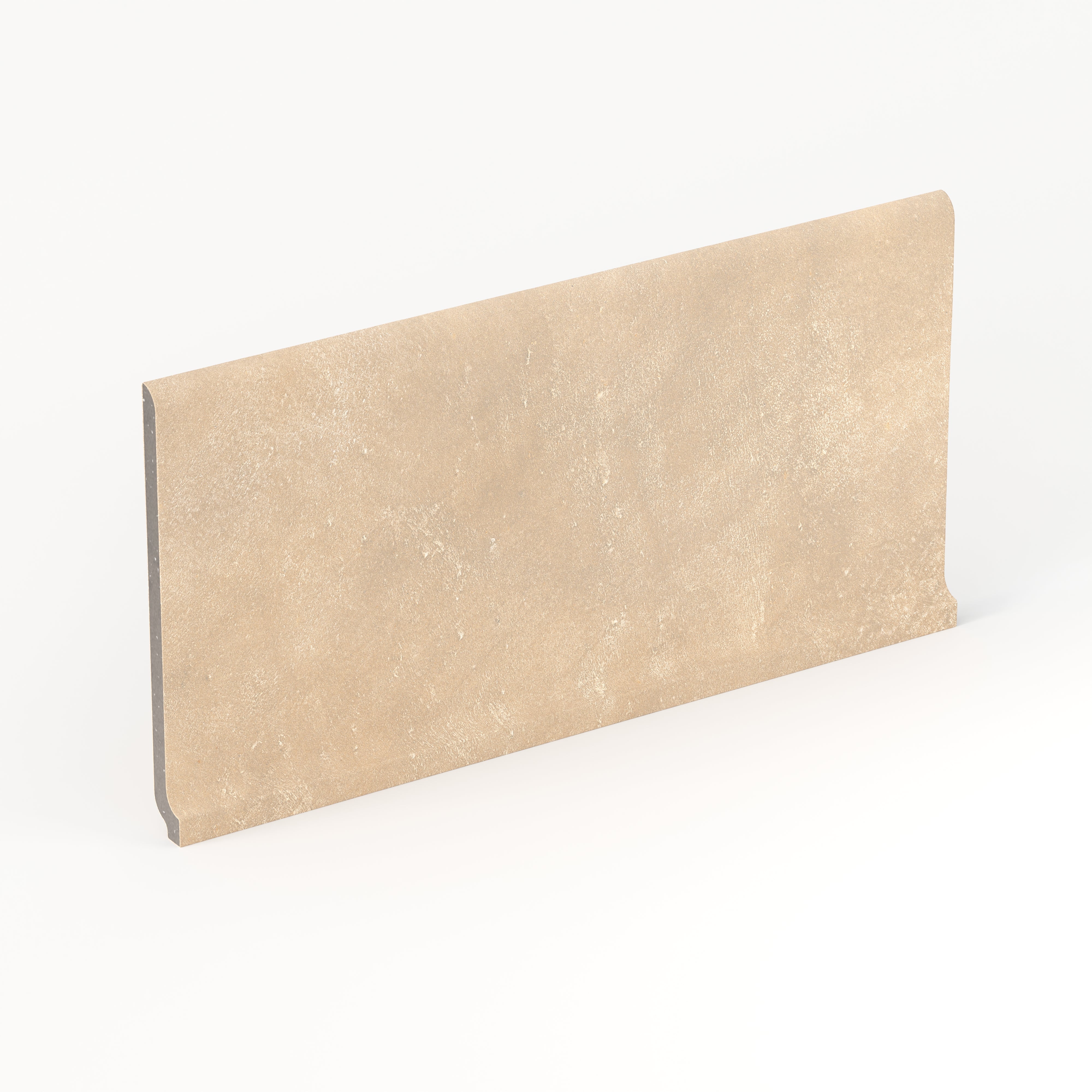 Kai 6x12 Cove Base Matte Porcelain Tile in Almond