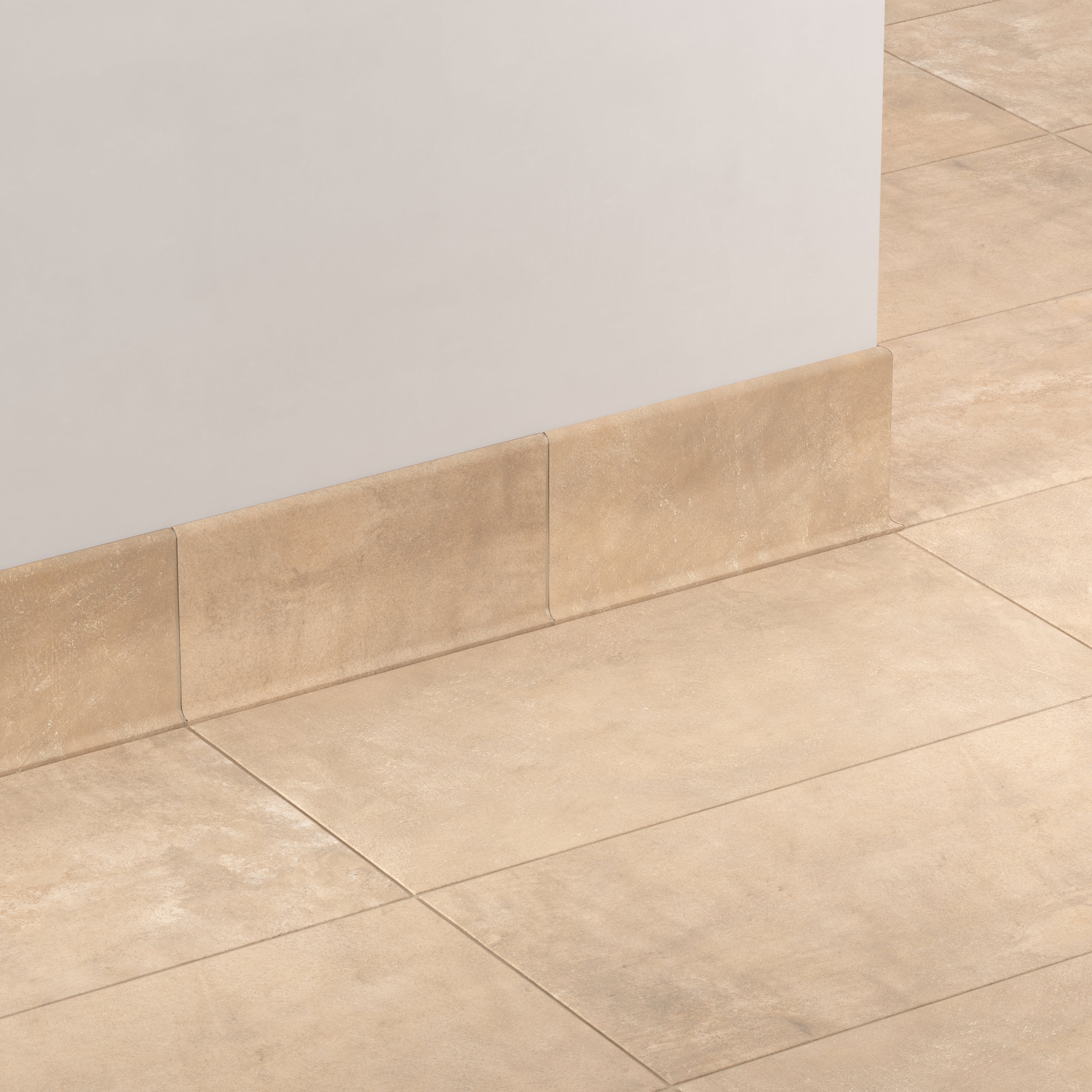 Kai 6x12 Cove Base Matte Porcelain Tile in Almond