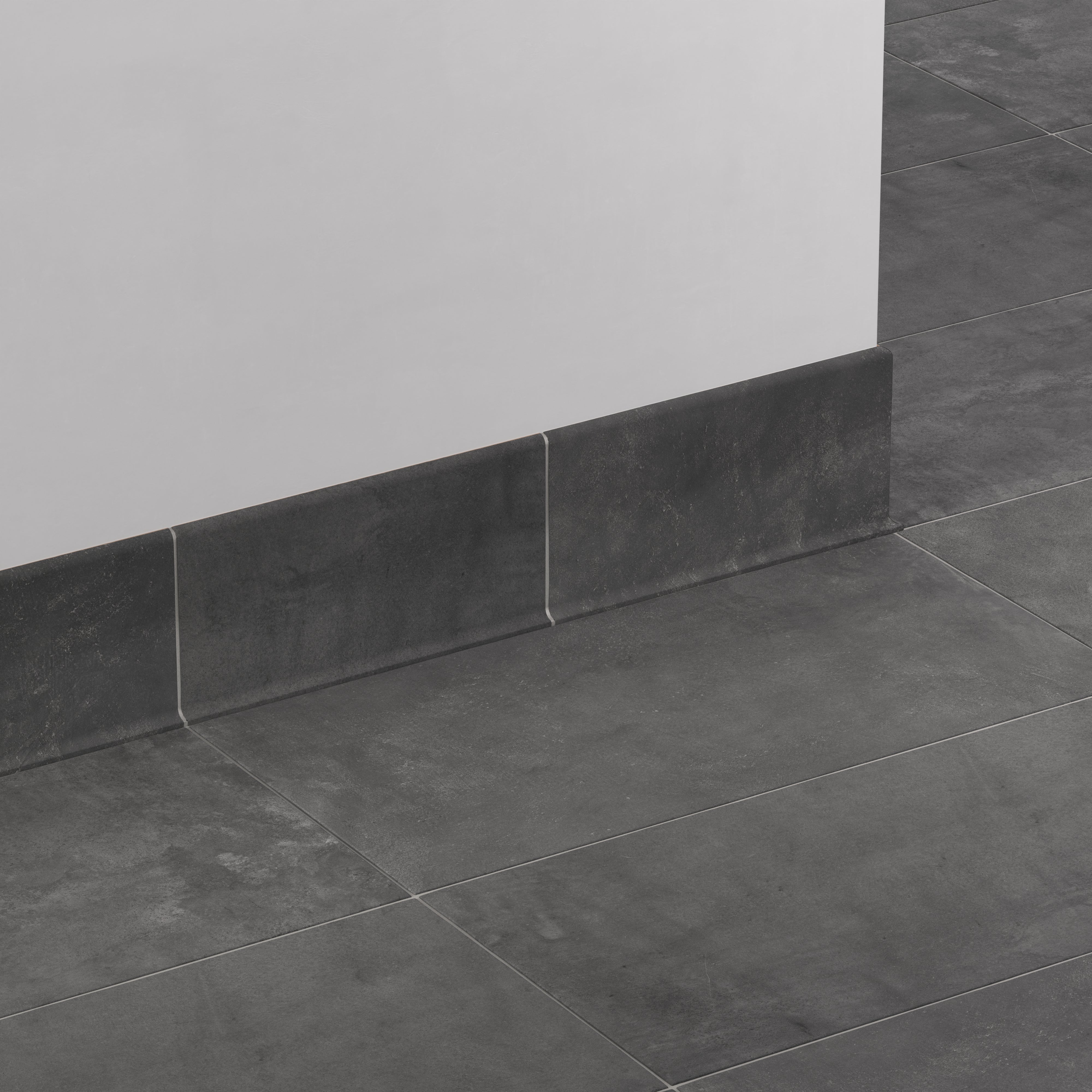 Kai 6x12 Cove Base Matte Porcelain Tile in Moka