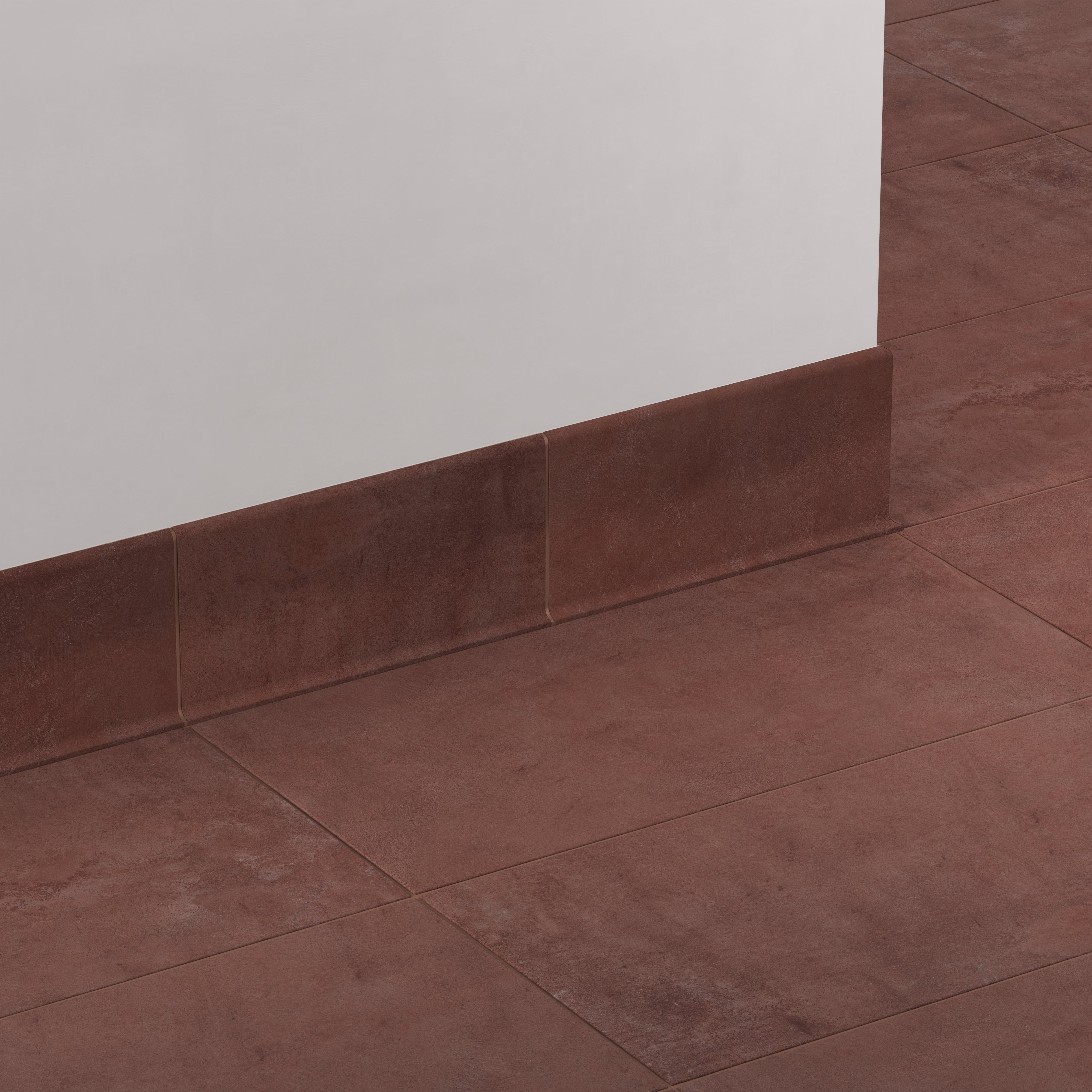 Kai 6x12 Cove Base Matte Porcelain Tile in Marron