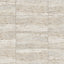Warm beige travertine-look porcelain 12x24 matte tile with soft horizontal veining, subtle movement, and a refined stone surface.