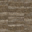 Dark taupe travertine-look porcelain 12x24 matte tile featuring deep tonal variation, linear veining, and an authentic stone appearance.