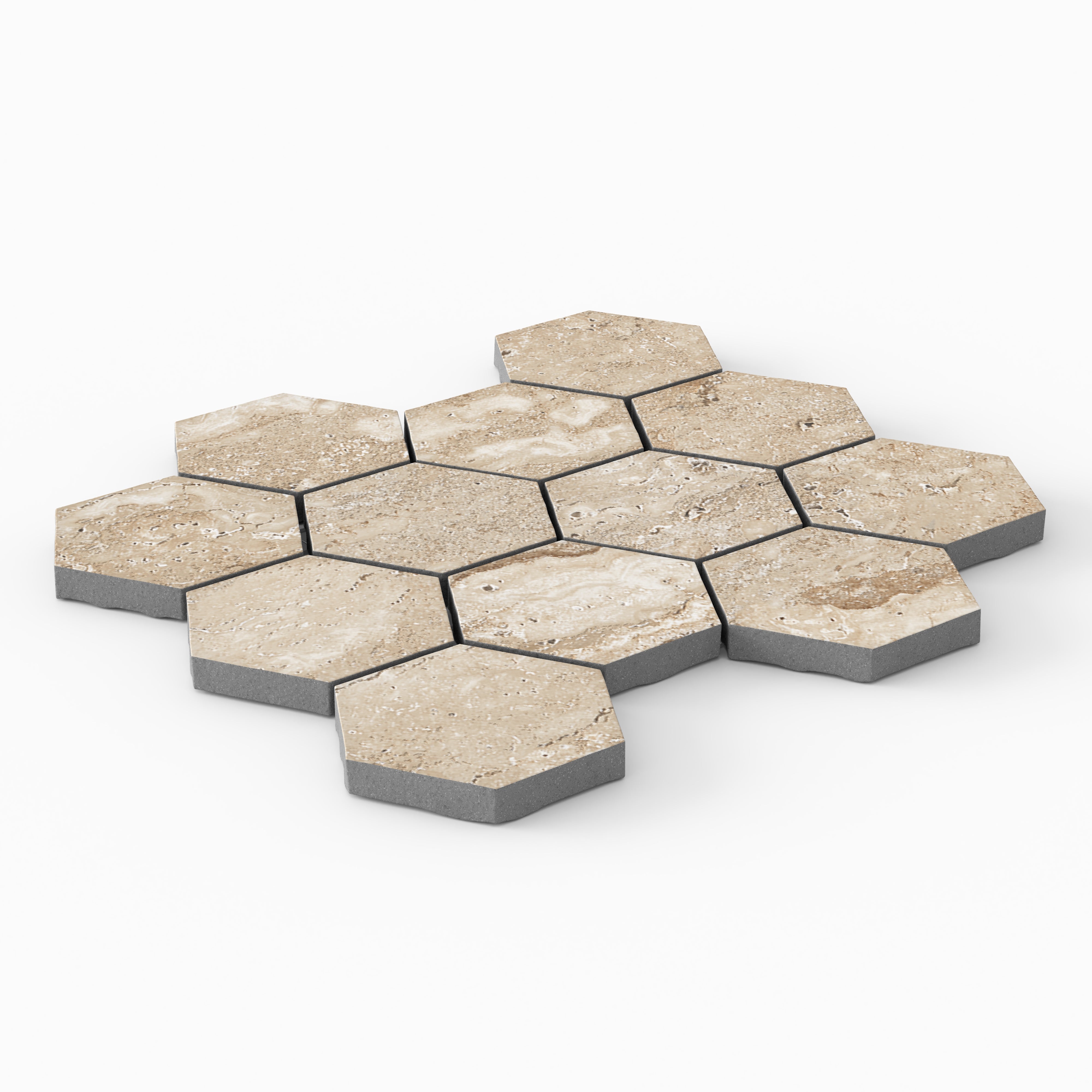 Marlow 3x3 Matte Porcelain Hexagon Mosaic Tile in Navona