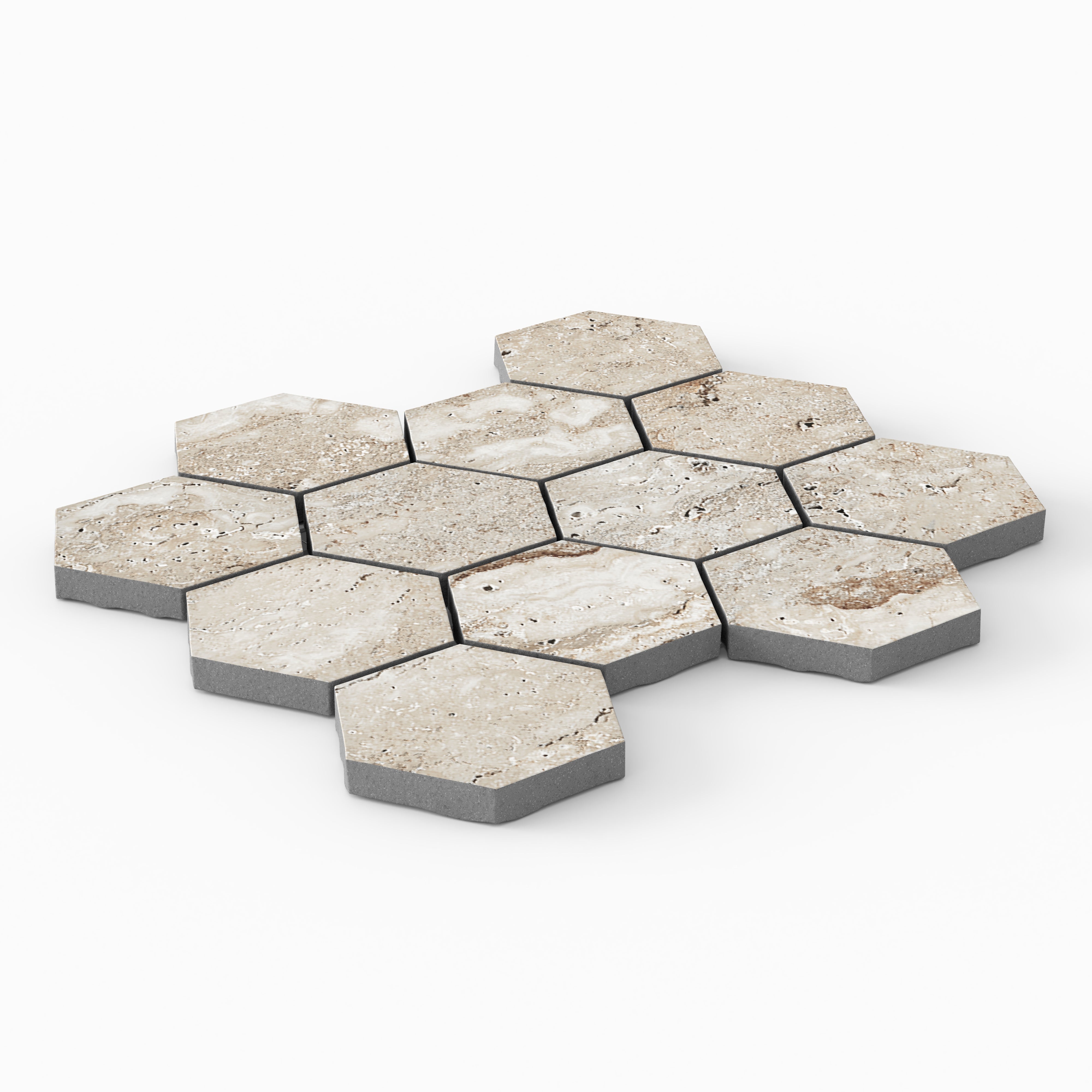 Marlow 3x3 Matte Porcelain Hexagon Mosaic Tile in Silver