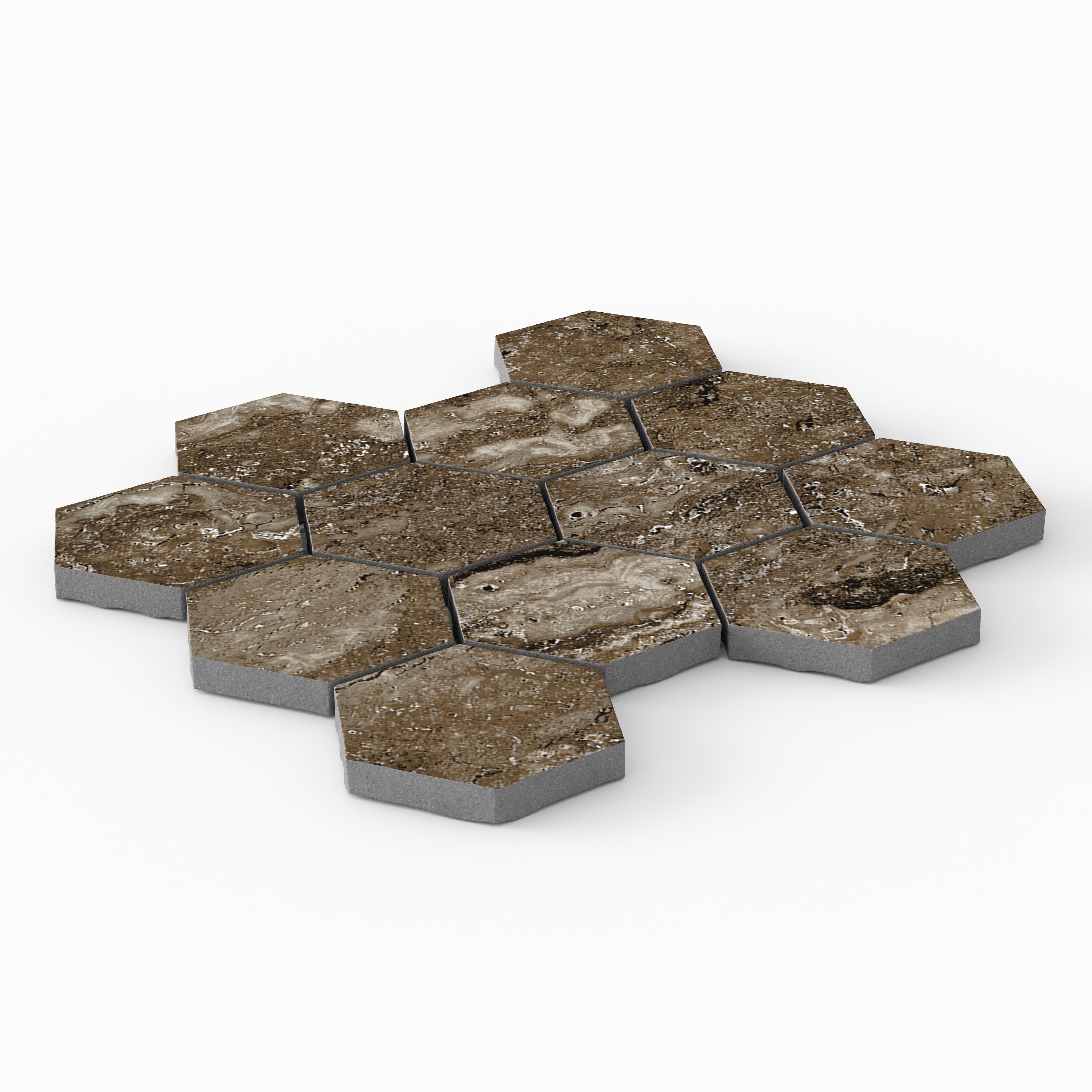 Marlow 3x3 Matte Porcelain Hexagon Mosaic Tile in Titanium