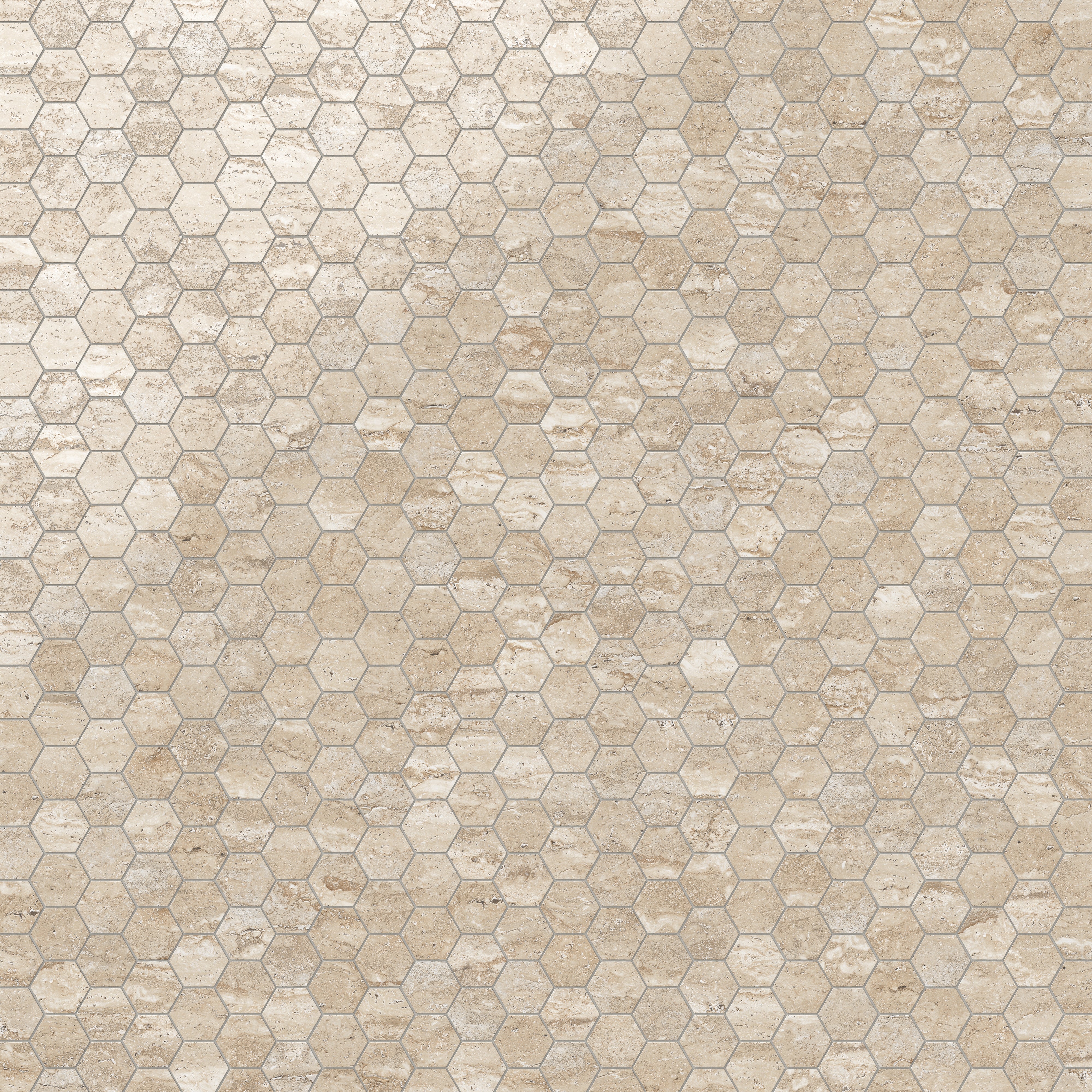 Marlow 3 x 3 Polished Porcelain Hexagon Mosaic in Navona