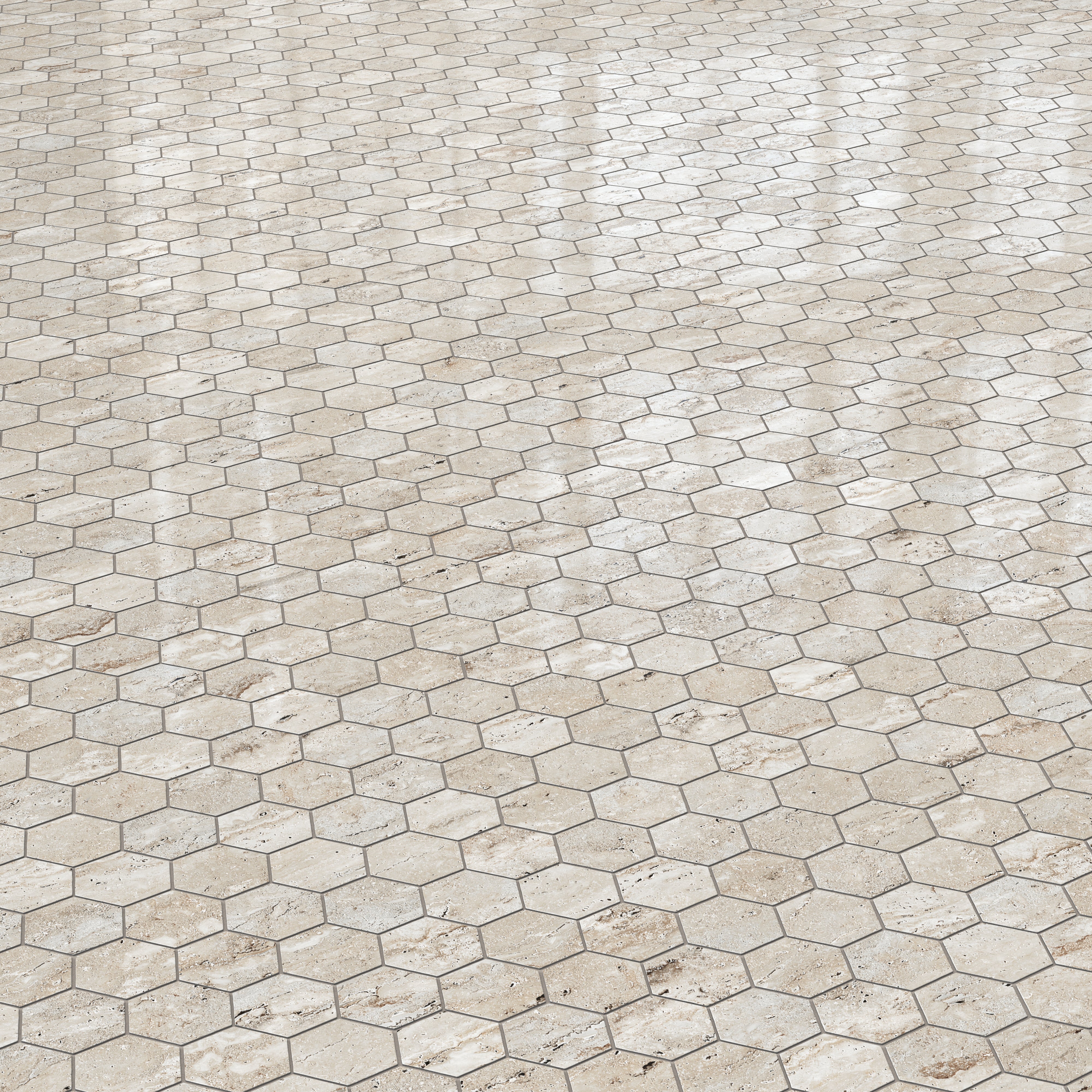Marlow 3x3 Polished Porcelain Hexagon Mosaic Tile in Silver