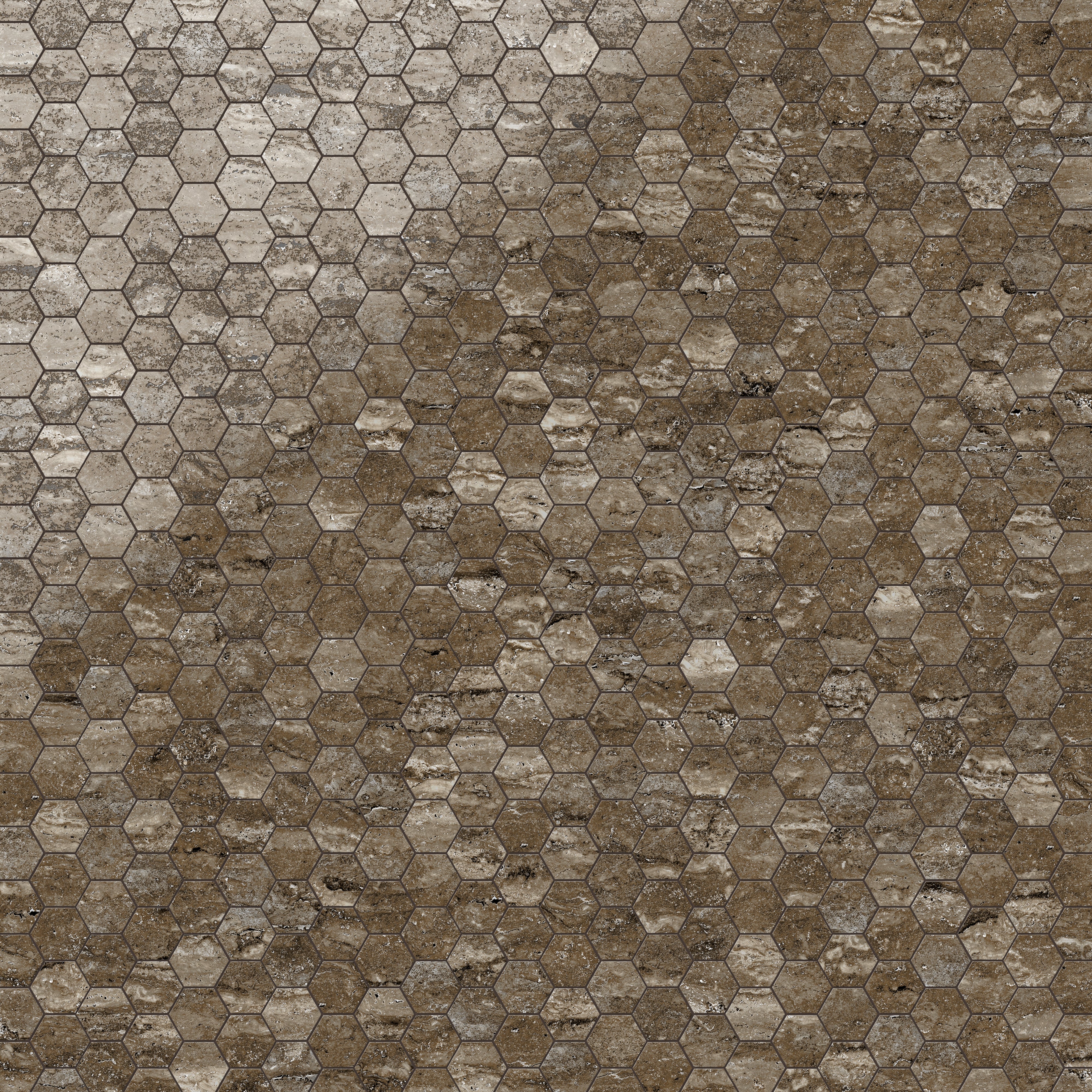 Marlow 3x3 Polished Porcelain Hexagon Mosaic Tile in Titanium