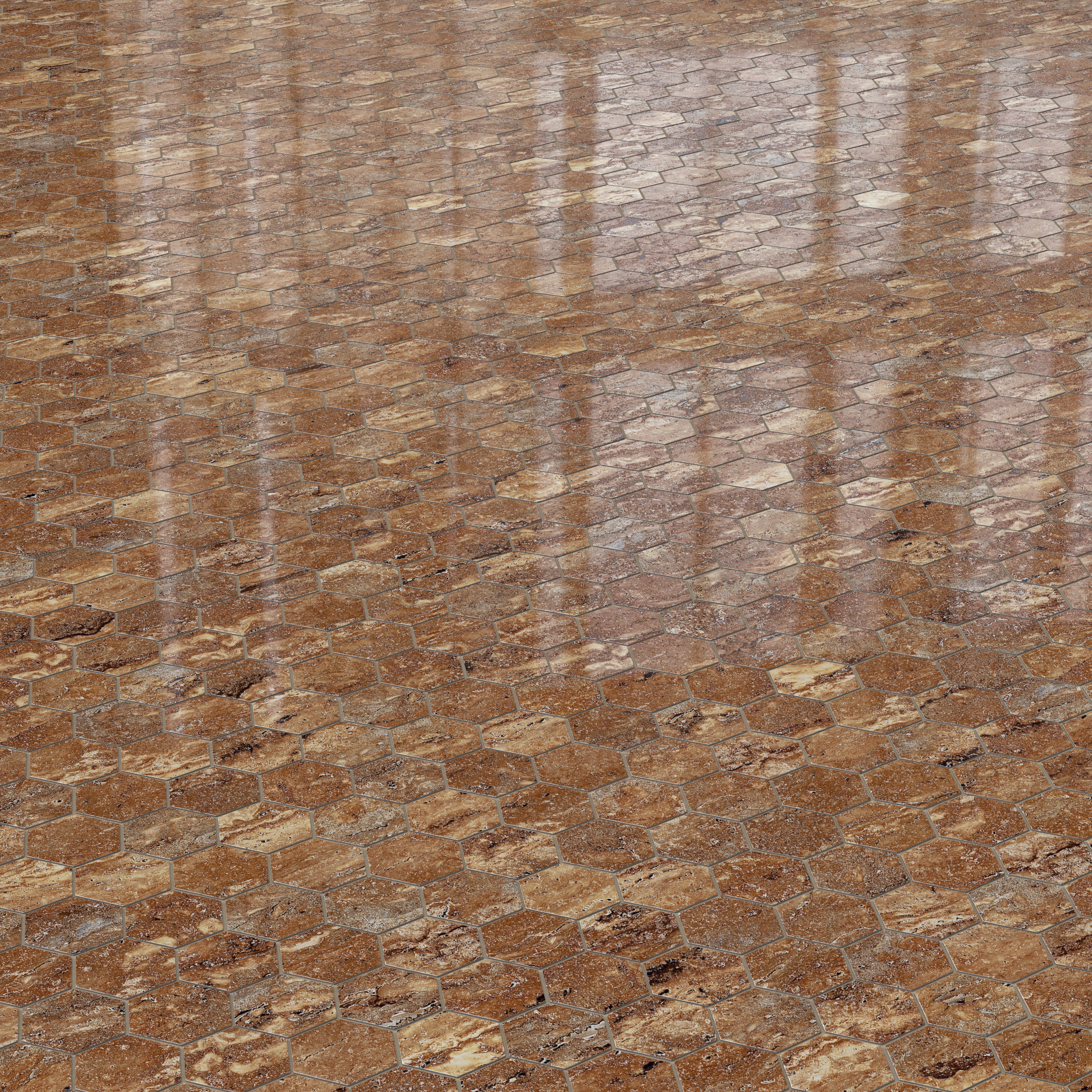 Marlow 3x3 Polished Porcelain Hexagon Mosaic Tile in Bold