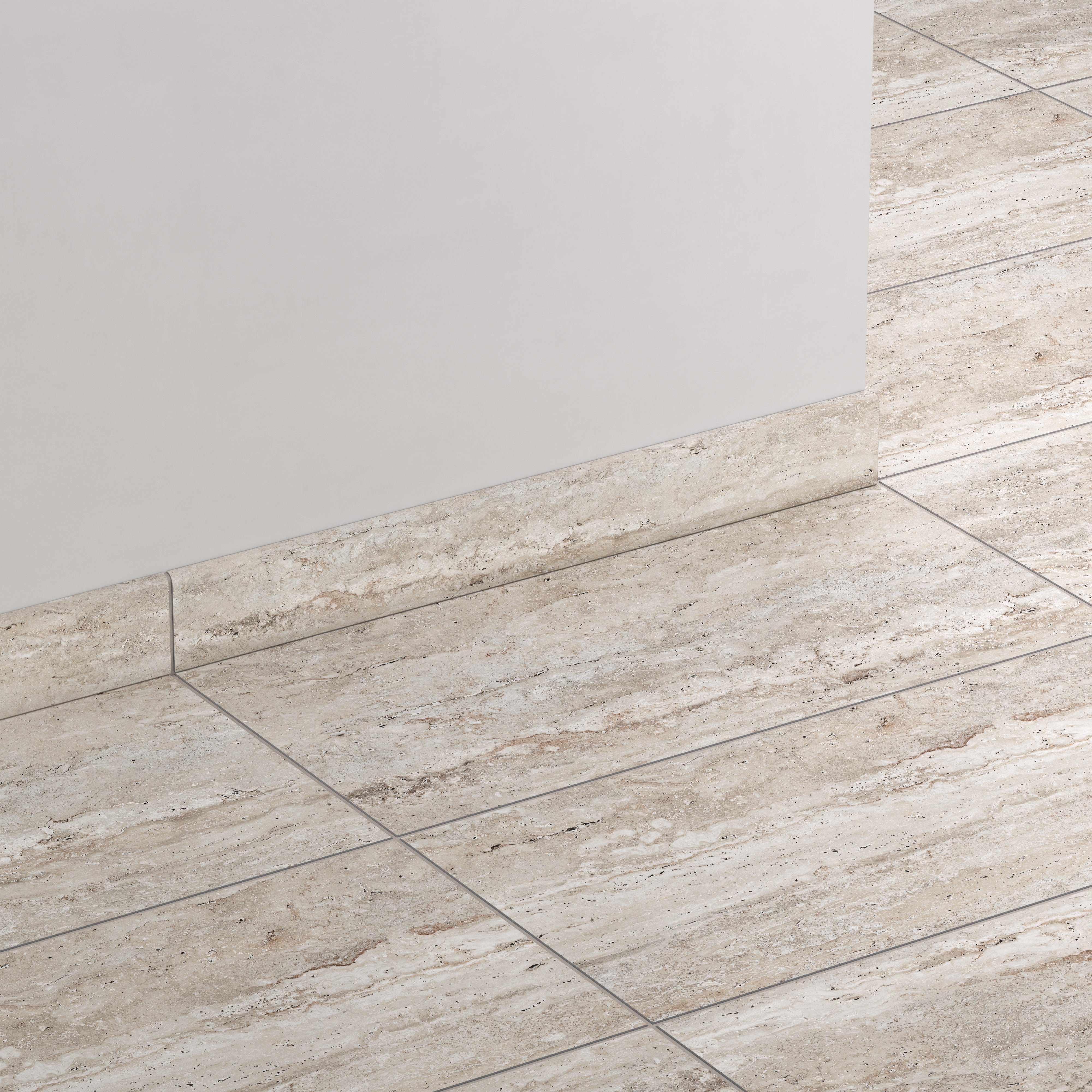 Marlow 3 x 24 Matte Porcelain Bullnose Tile in Silver