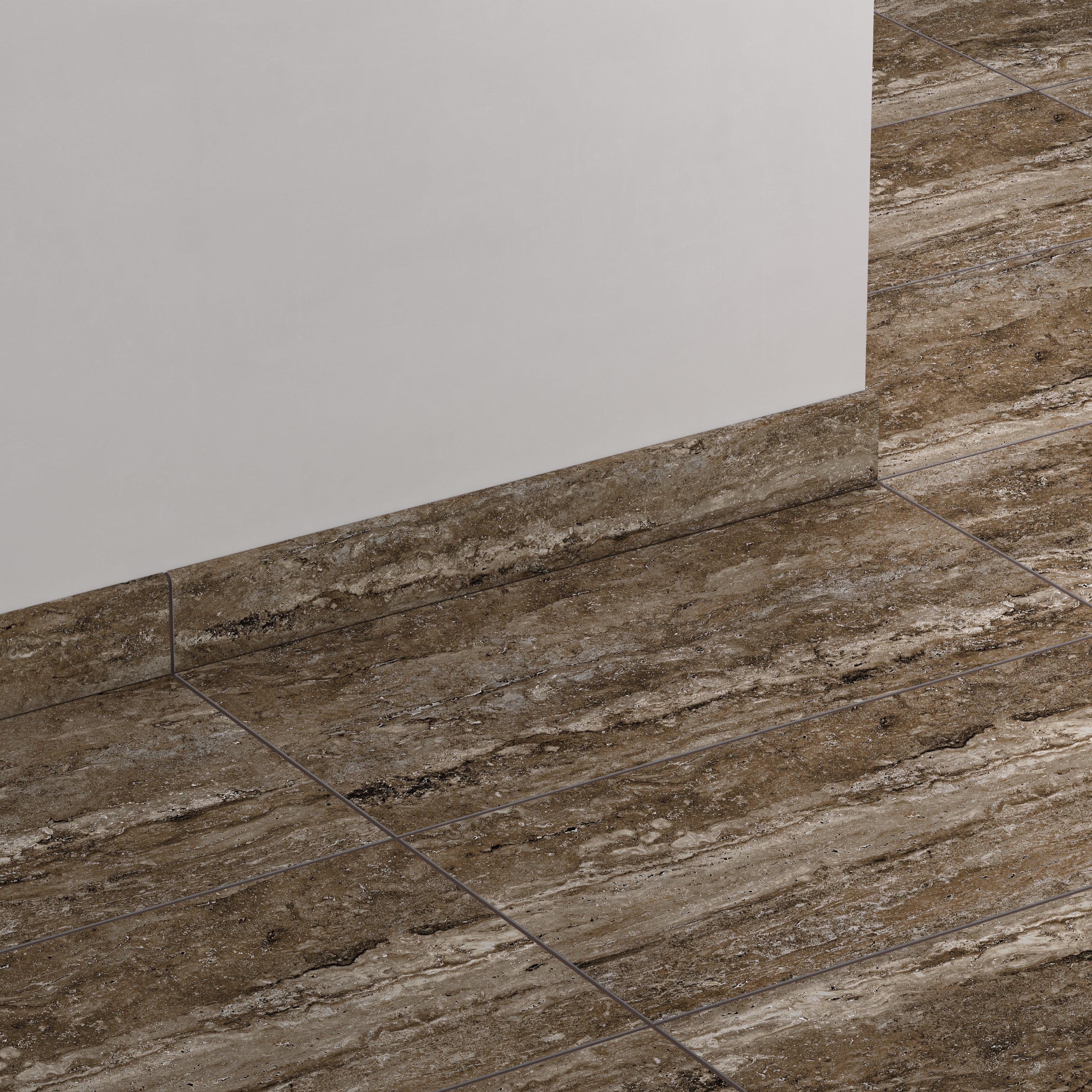 Marlow 3 x 24 Matte Porcelain Bullnose Tile in Titanium