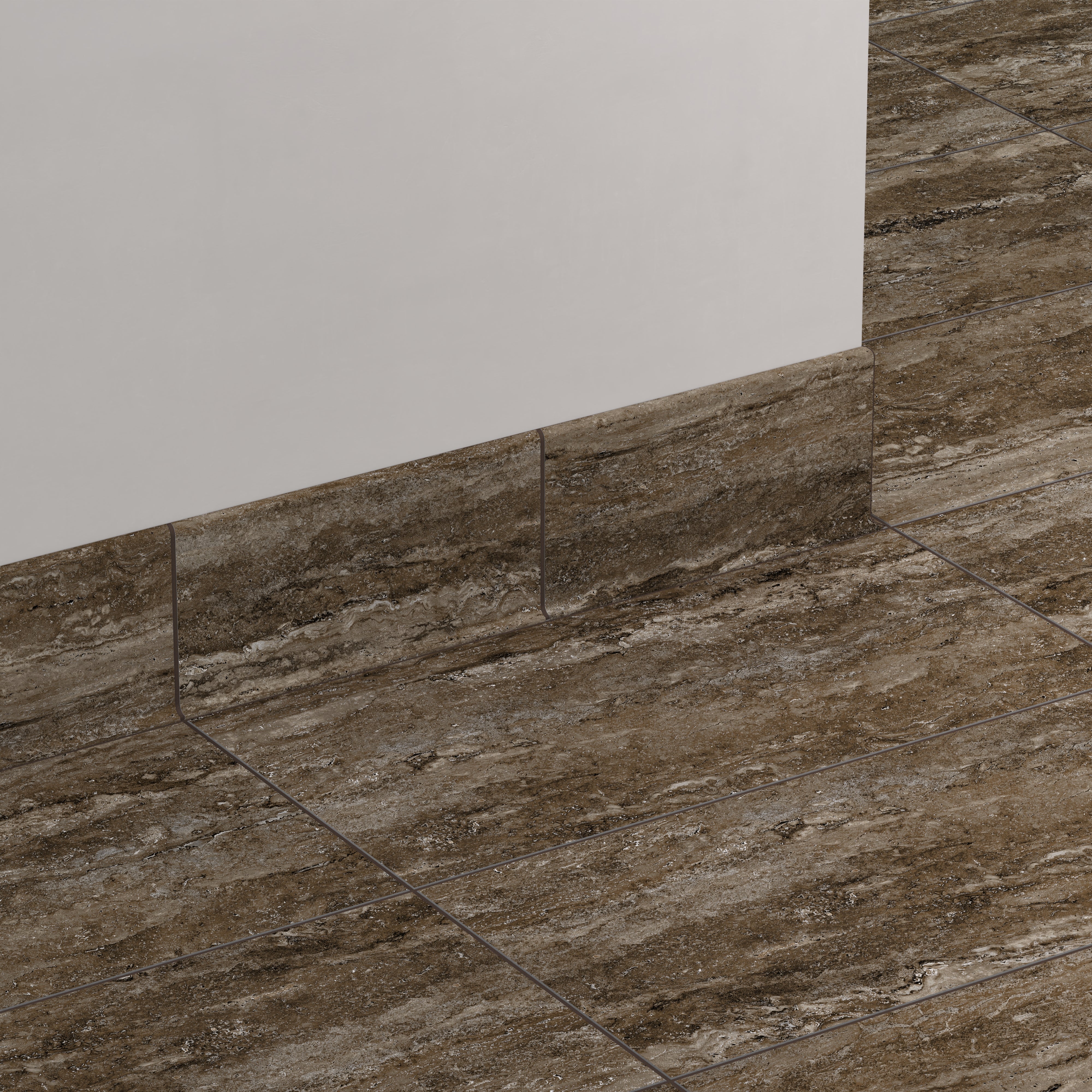 Marlow 6x12 Matte Porcelain Cove Base Tile in Titanium