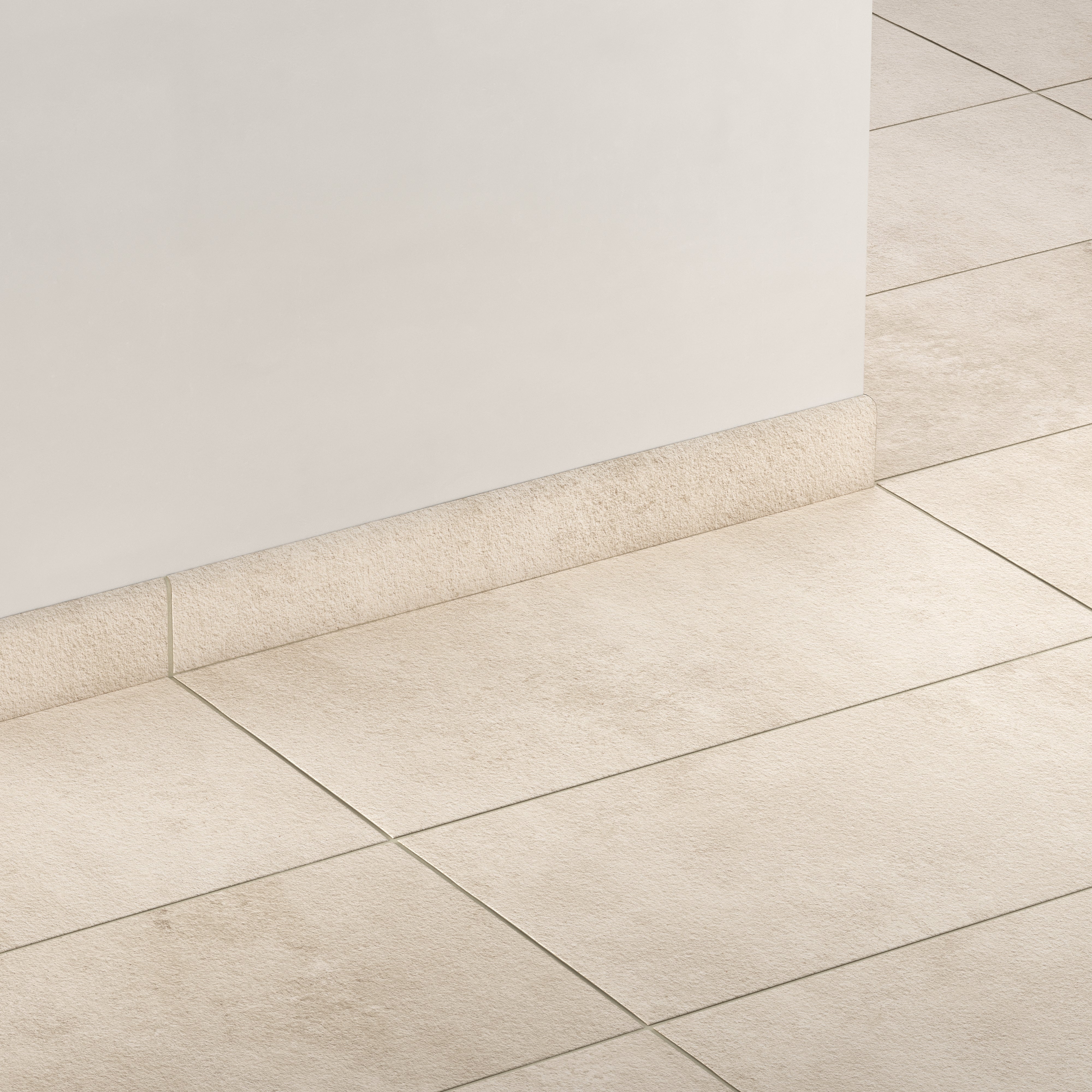 Vesper 3x24 Matte Porcelain Bullnose Tile in Sand