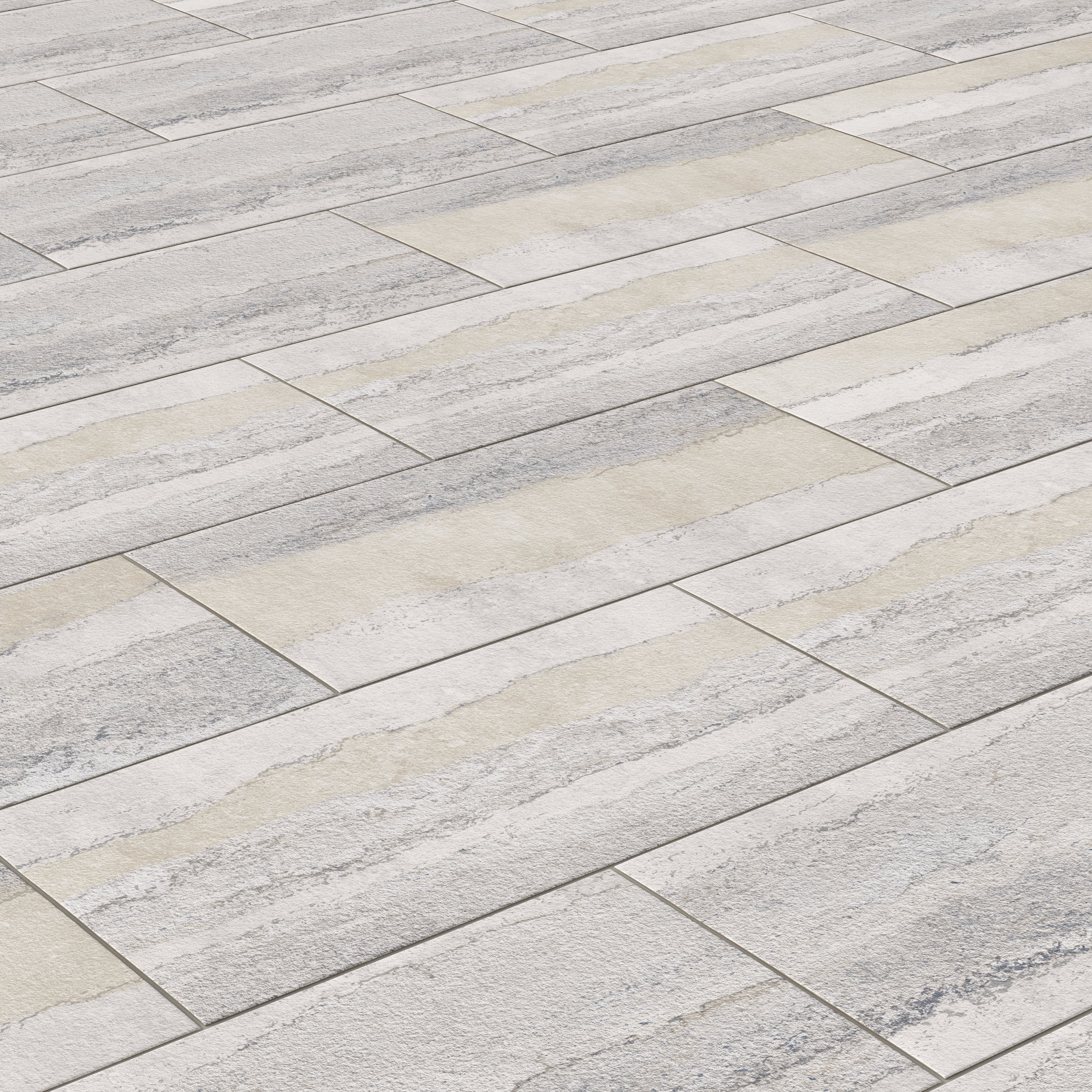 Vesper 12x24 Matte Porcelain Tile in Layered Grey